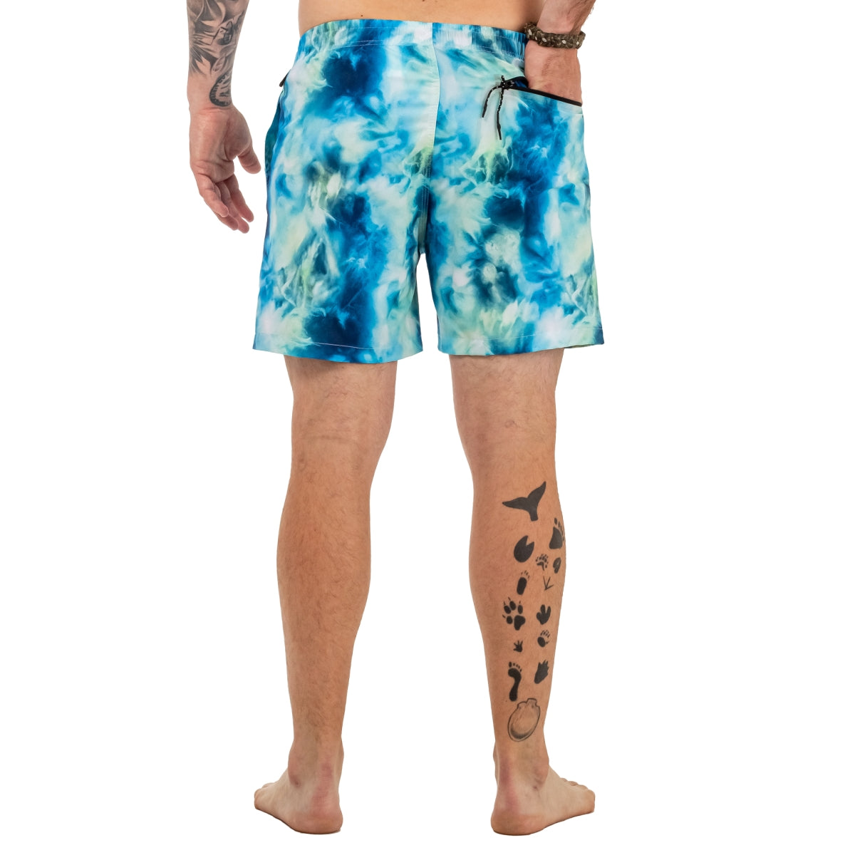 DC H ICE Dye Volley 17 Bath Shorts - Quick-Dry Swim Trunks for Men - Perfect for Beach, Pool & Summer Vacations