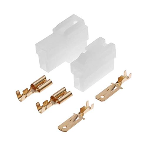 Lysee T-Type 2 Pin DC Power Connector Plug - 1/5/10 Sets Male Female Vehicle Interphone Radio Plugs for Yaesu VHF/UHF Radio Cable - Perfect for Car Radio Installation & Communication Equipment Power Supply (Color: 1 Set)