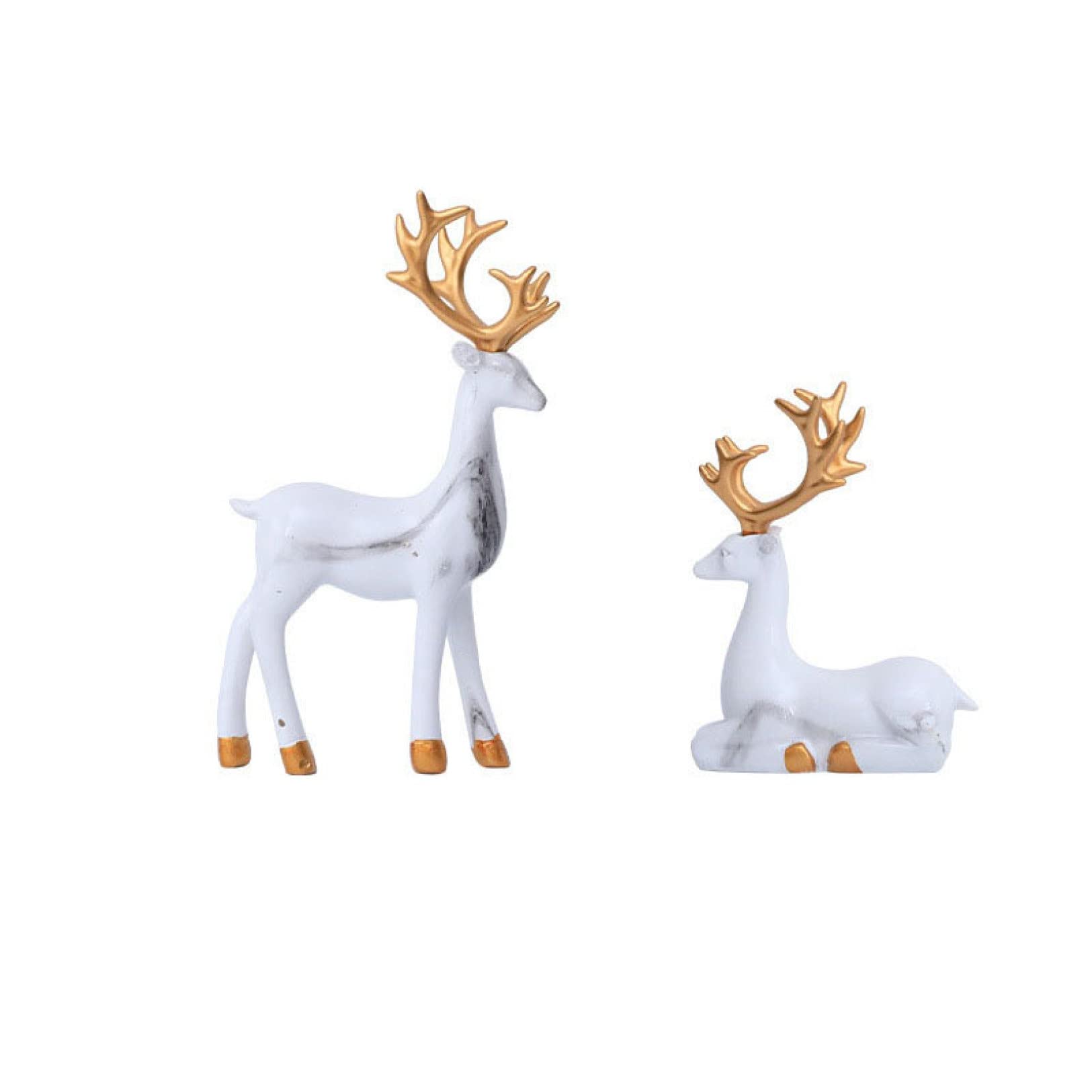 Nordic Marble Deer Statue - Modern Elk Sculpture for Luxury Home Decor, Handcrafted Wedding Gift & Desktop Decoration - Perfect for Living Room, Office or Wedding Centerpiece