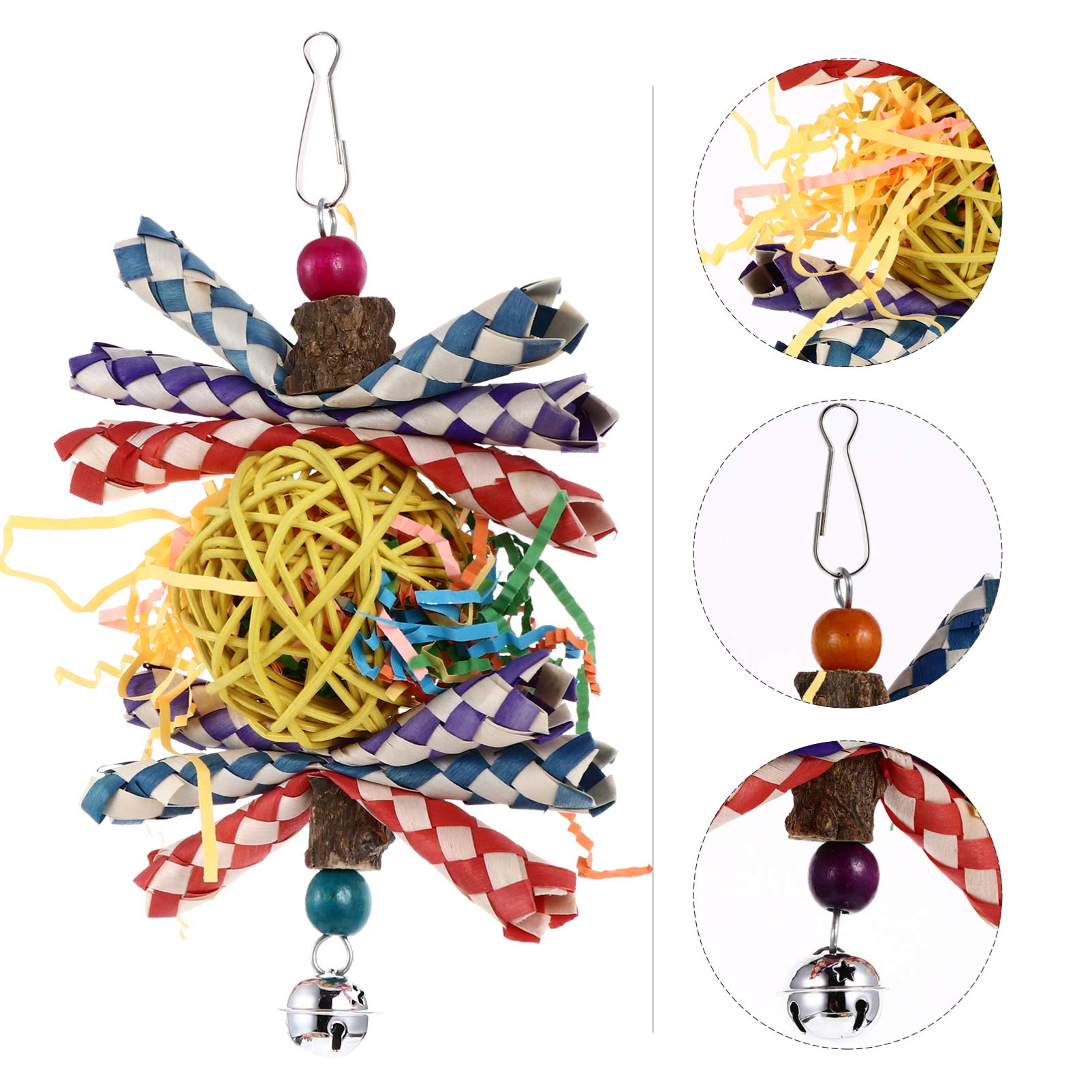 Balacoo Parrot Chew Toy - Durable Bird Biting & Play Toy for Parrots, Cockatiels, Macaws - Fun Chewing & Nibbling Enrichment for Pet Birds - Perfect for Cage Play, Training & Mental Stimulation