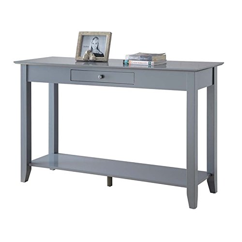 Pemberly Row Transitional Gray Wood Console Table - Entryway Sofa Table, Hallway Accent Furniture for Living Room & Dining Room Decor