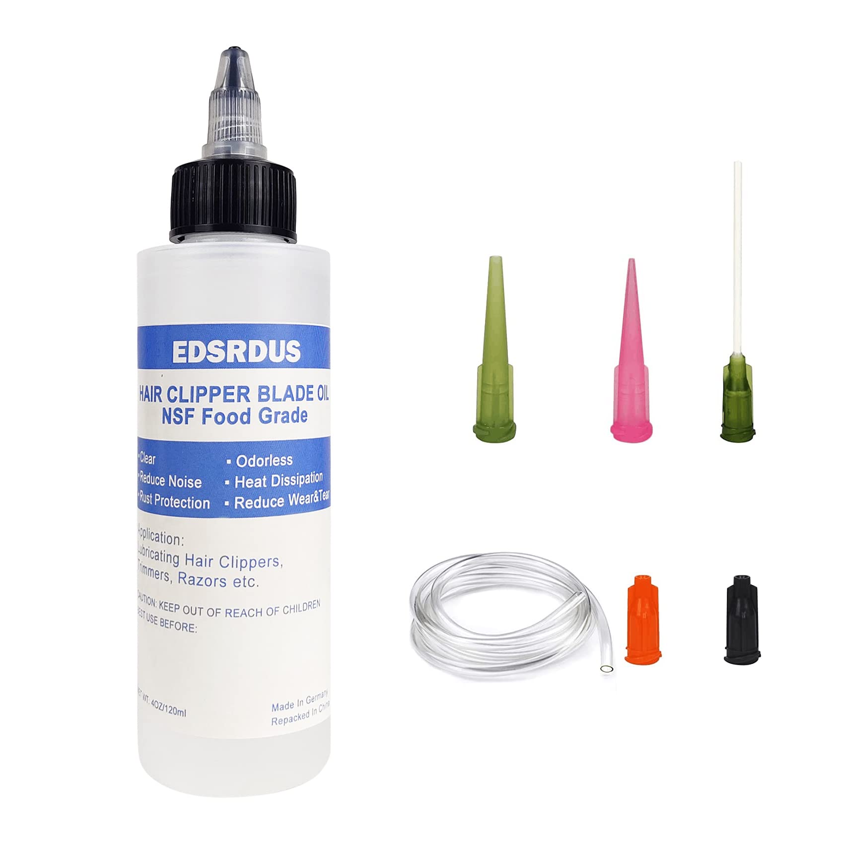 4OZ Premium Hair Clipper Oil for Electric Shavers & Trimmers - Rust & Abrasion Resistant Blade Lubricant with Dispensing Needle - Ideal for Home Barber Kits & Professional Salon Use