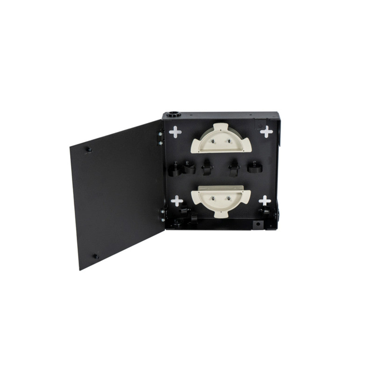 CLEERLINE SSF™ Small Empty Wall Mount Cabinet with Solid Metal Door - No Lock, Holds 1 Plate | Secure Storage for Kitchen, Bathroom & Office Organization [SSF SWM SOLID NL E1]