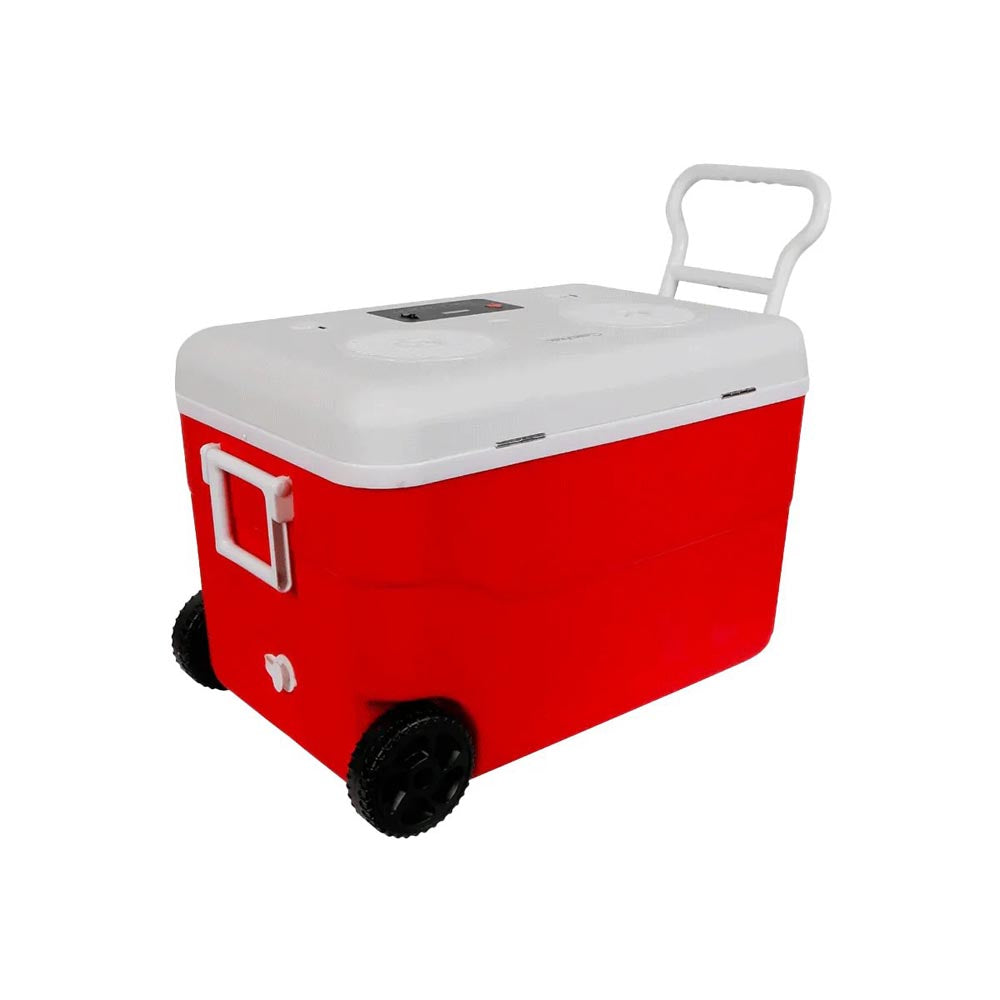 Cerwin Vega CVC65R 55QT Red Cooler with 6.5 Inch 2-Way Marine Speakers, Bluetooth Streaming, USB Phone Charger & 10-Hour Battery - Perfect for Beach Parties, Boat Trips & Outdoor Adventures