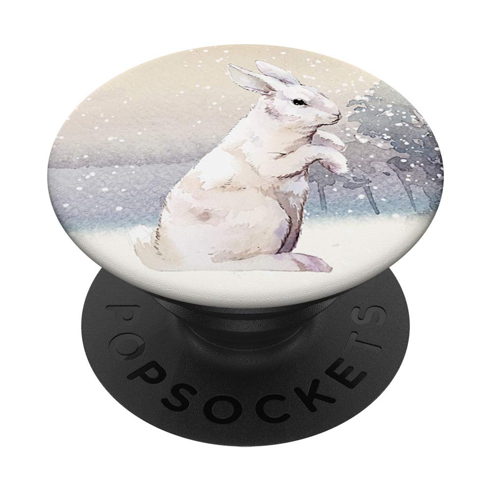 Watercolor Bunny PopSockets PopGrip - Interchangeable Phone Grip for iPhone, Samsung & Tablets - Perfect for Artists, Students & Phone Protection