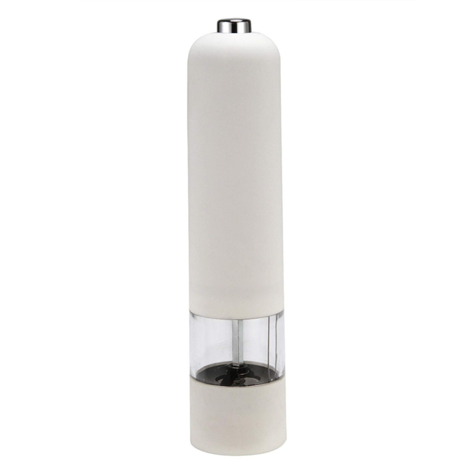Premium Electric Pepper Grinder & Salt Mill with LED Light - Rechargeable Battery Operated, Adjustable Coarseness, Easy Clean Design - Perfect for Home Kitchen, Cooking, BBQ, Restaurants & Gifts (White)