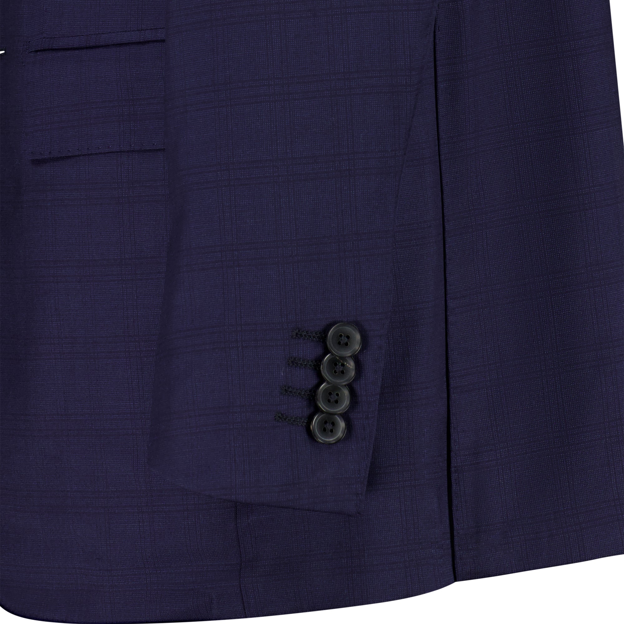 Premium HENRY SARTORIAL DORMEUIL Wool Suit in Navy Check - Business Formal Attire for Men | Perfect for Office Wear, Weddings & Special Occasions