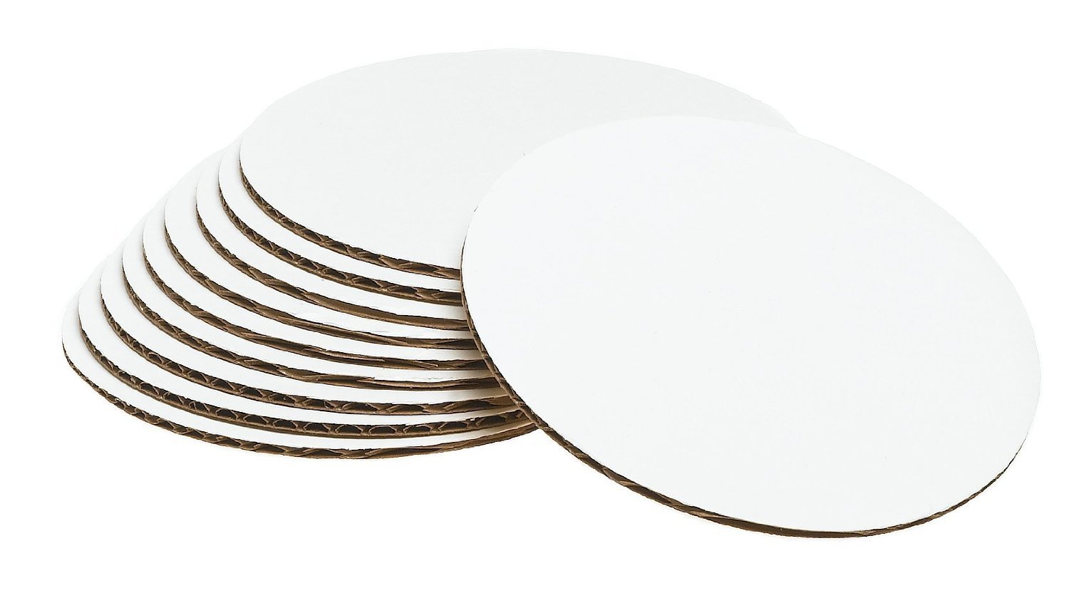 Premium White Cardboard Cake Circles - Heavy Duty Round Cake Boards Set (6