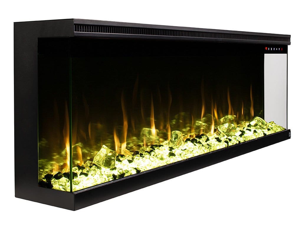 Refurbished 60-Inch 3-Sided Recessed Electric Fireplace with WiFi & Smart Control - Alexa & Google Home Compatible - Perfect for Living Rooms, Bedrooms & Home Theater Ambiance