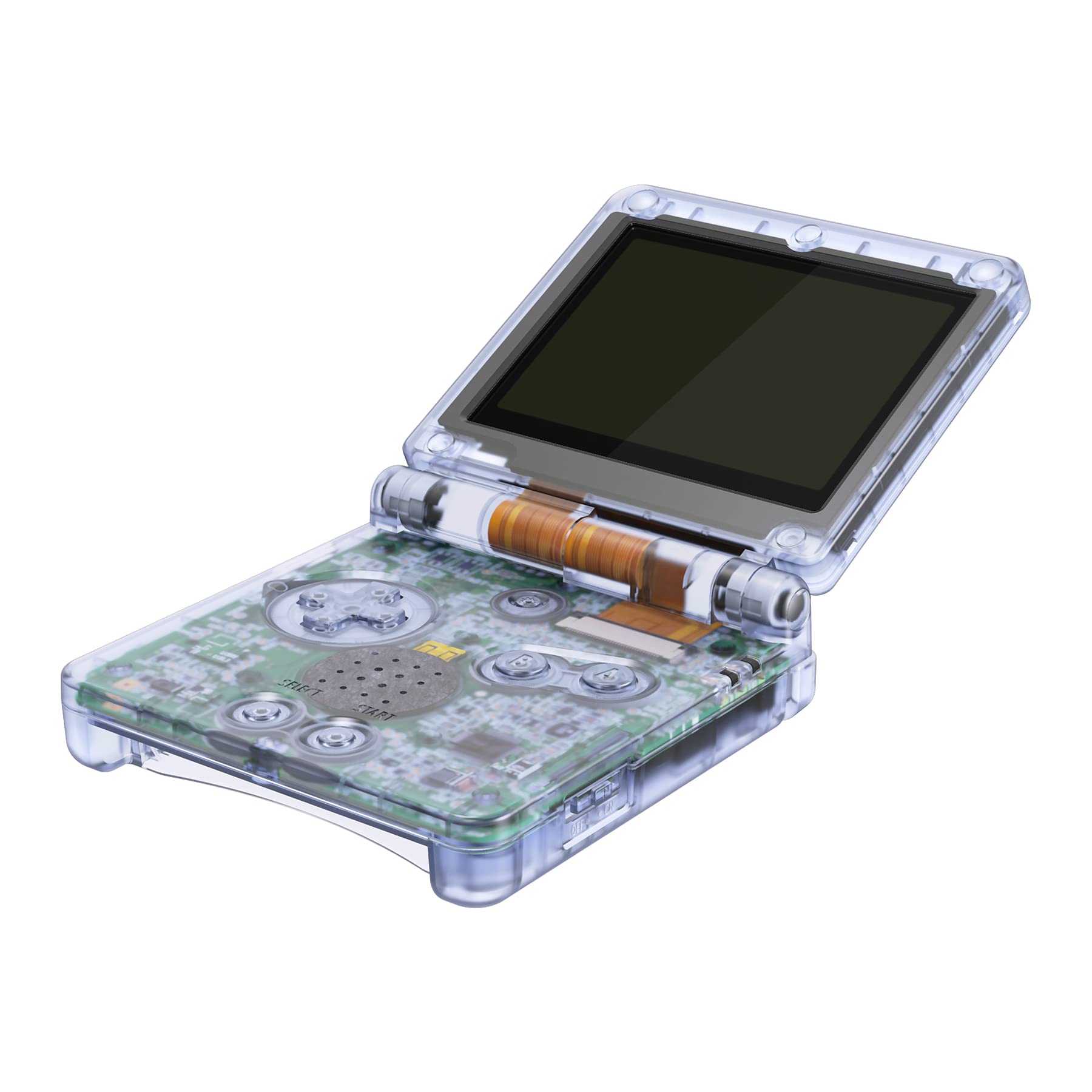 eXtremeRate Glacier Blue Custom Replacement Housing Shell for Gameboy Advance SP GBA SP - Compatible with IPS & Standard LCD Screens - DIY Console Modding Kit - Perfect for Gaming Enthusiasts & Retro Console Collectors