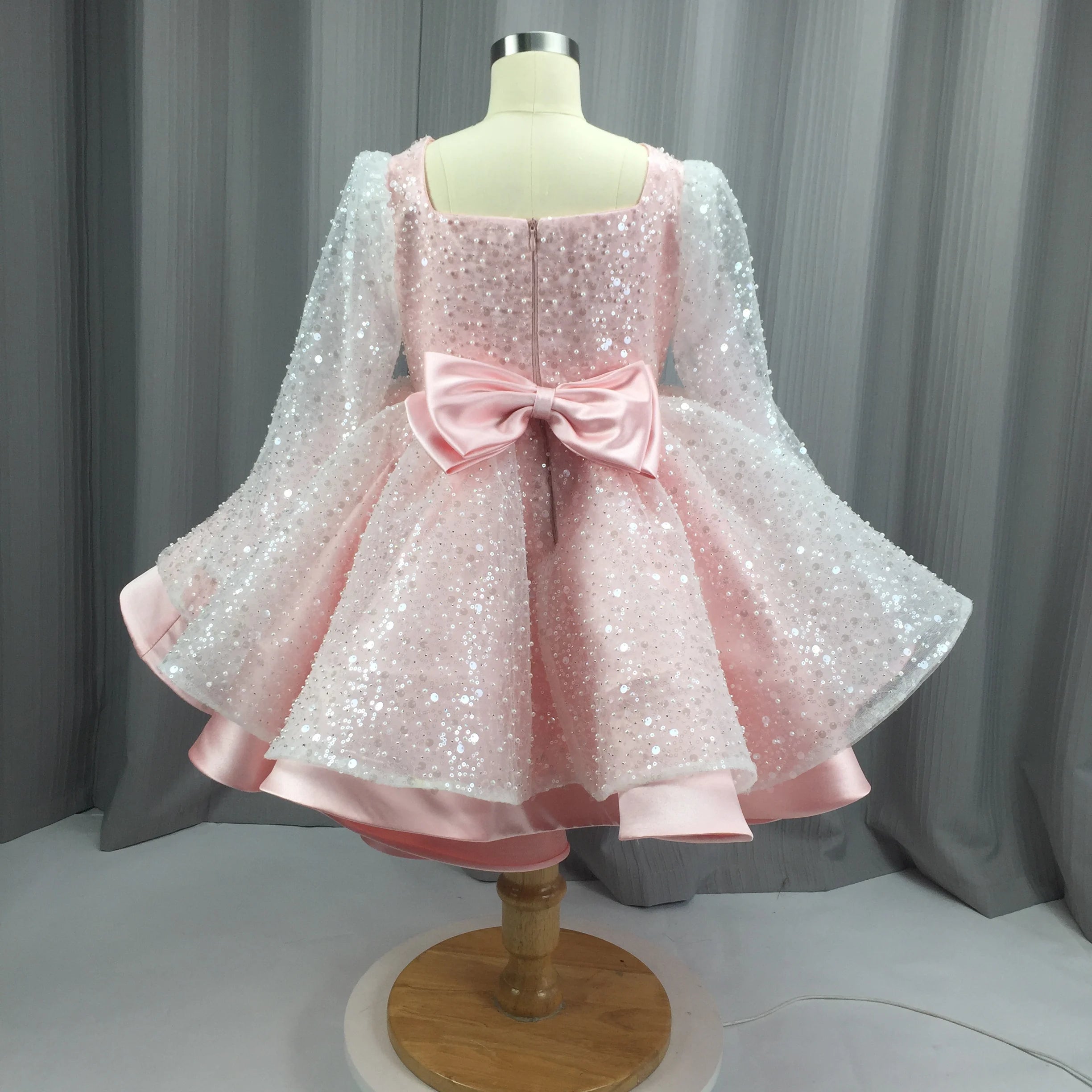 Sparkly Sequins Baby Girl Party Dress - Toddler Princess Performance Gown for Birthday & Special Occasions | Perfect for Pageants, Dance Recitals & Holiday Celebrations