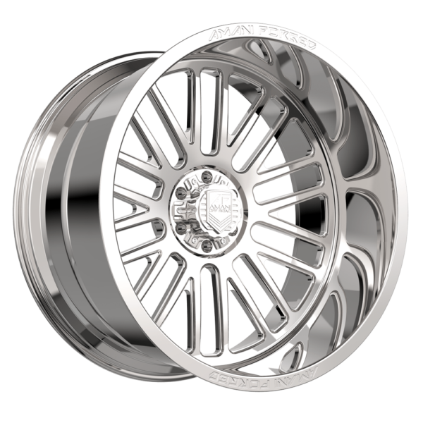 Amani Forged 24x12 Bario Polished 44mm Wheels - Premium Alloy Rims for Trucks & SUVs - Perfect for Off-Roading & Custom Car Upgrades