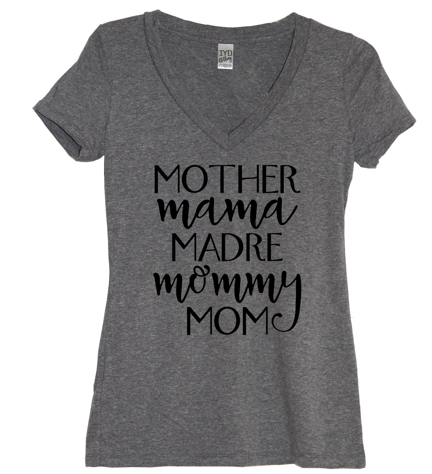 Soft Tri-Blend V-Neck T-Shirt for Women - Comfortable & Stylish Mom Shirt - Perfect for Mother's Day, Family Outings & Casual Wear