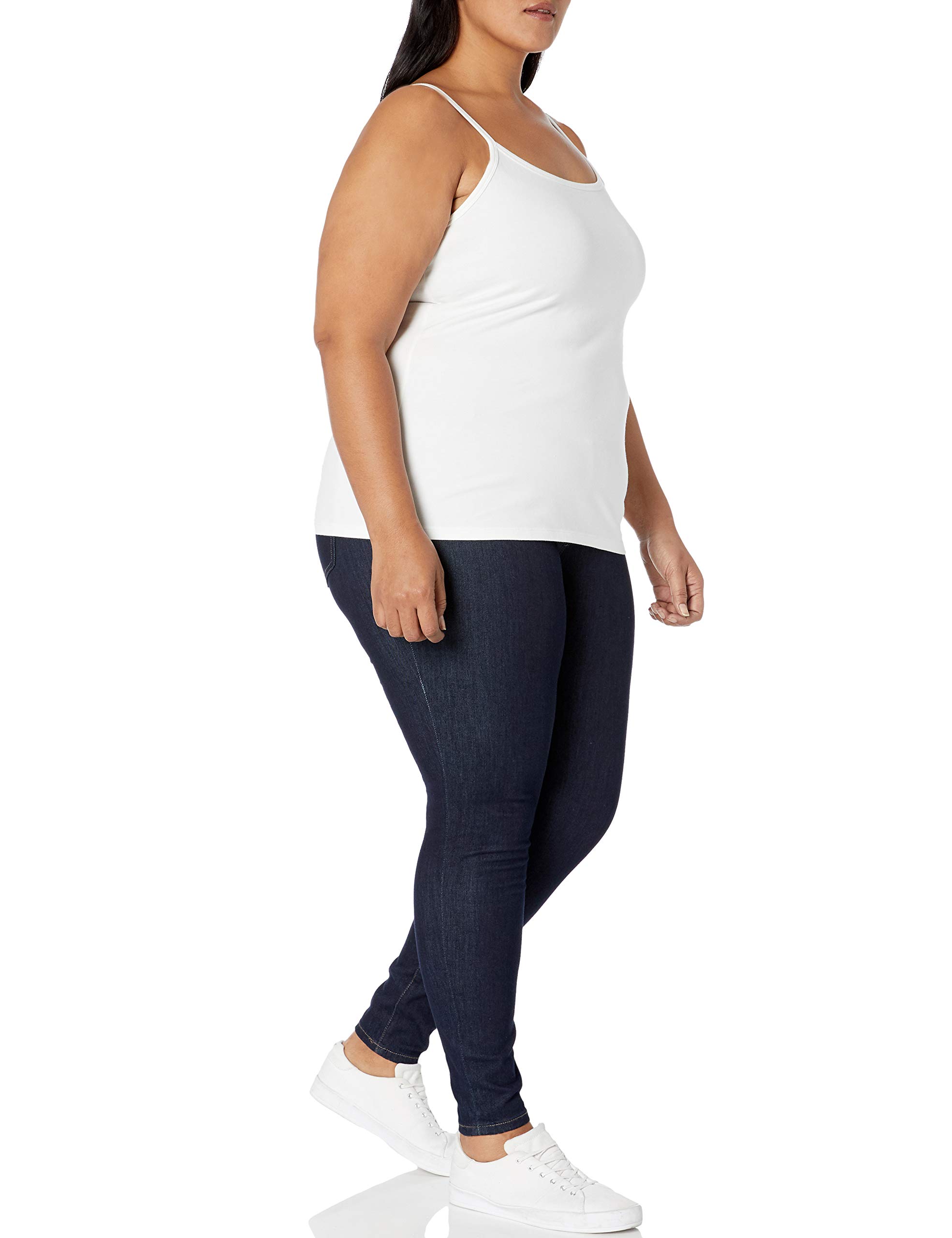 Amazon Essentials Women's Plus Size Camisole Pack of 2 - Soft Stretch Tank Tops for Layering, Sleep & Casual Wear