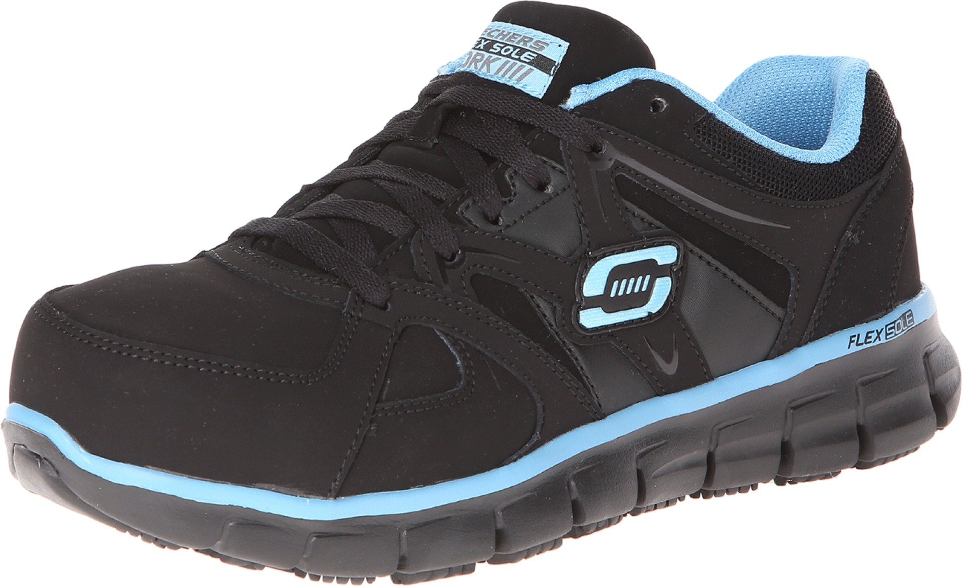 Women's Synergy Sandlot Alloy Toe Lace-Up Work Shoes - Steel Toe Safety Footwear for Construction, Warehouse & Industrial Work