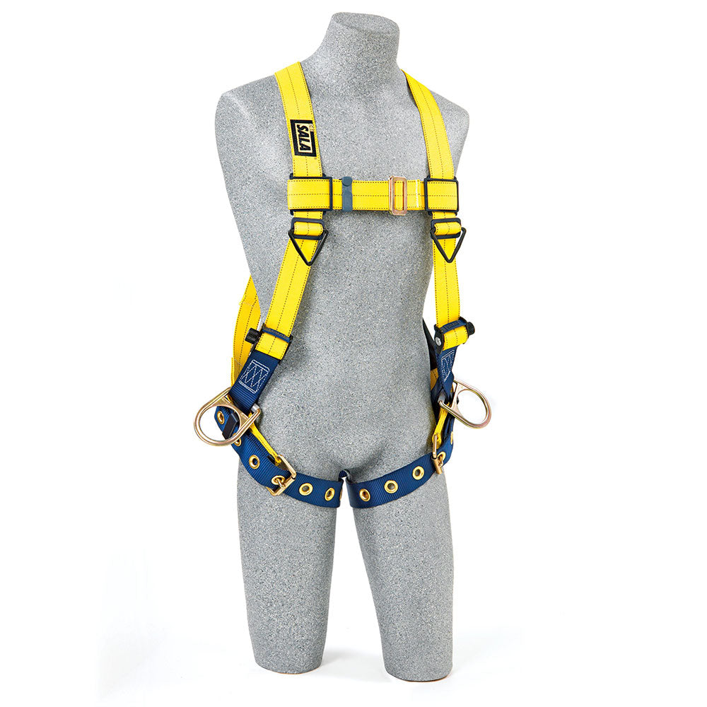 3M DBI SALA 1102008 Delta Vest Style Safety Harness with Side & Back D-Rings - Universal Fit for Construction, Roofing & Fall Protection Work