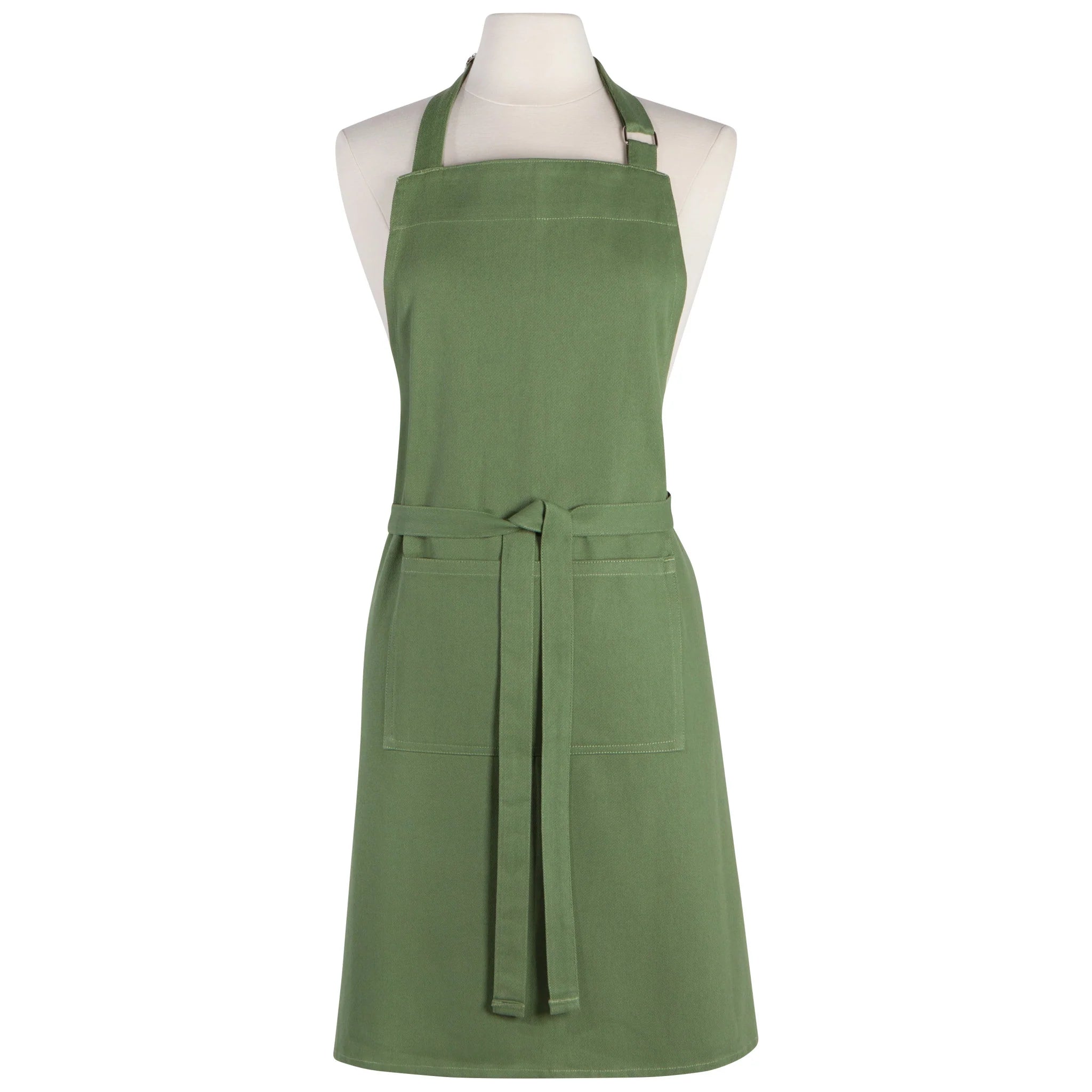 Now Designs Premium Cotton Chef's Apron - Elm Green | Professional Kitchen & Cooking Apparel for Chefs, Bakers & Home Cooks | BBQ, Baking & Holiday Cooking Essential
