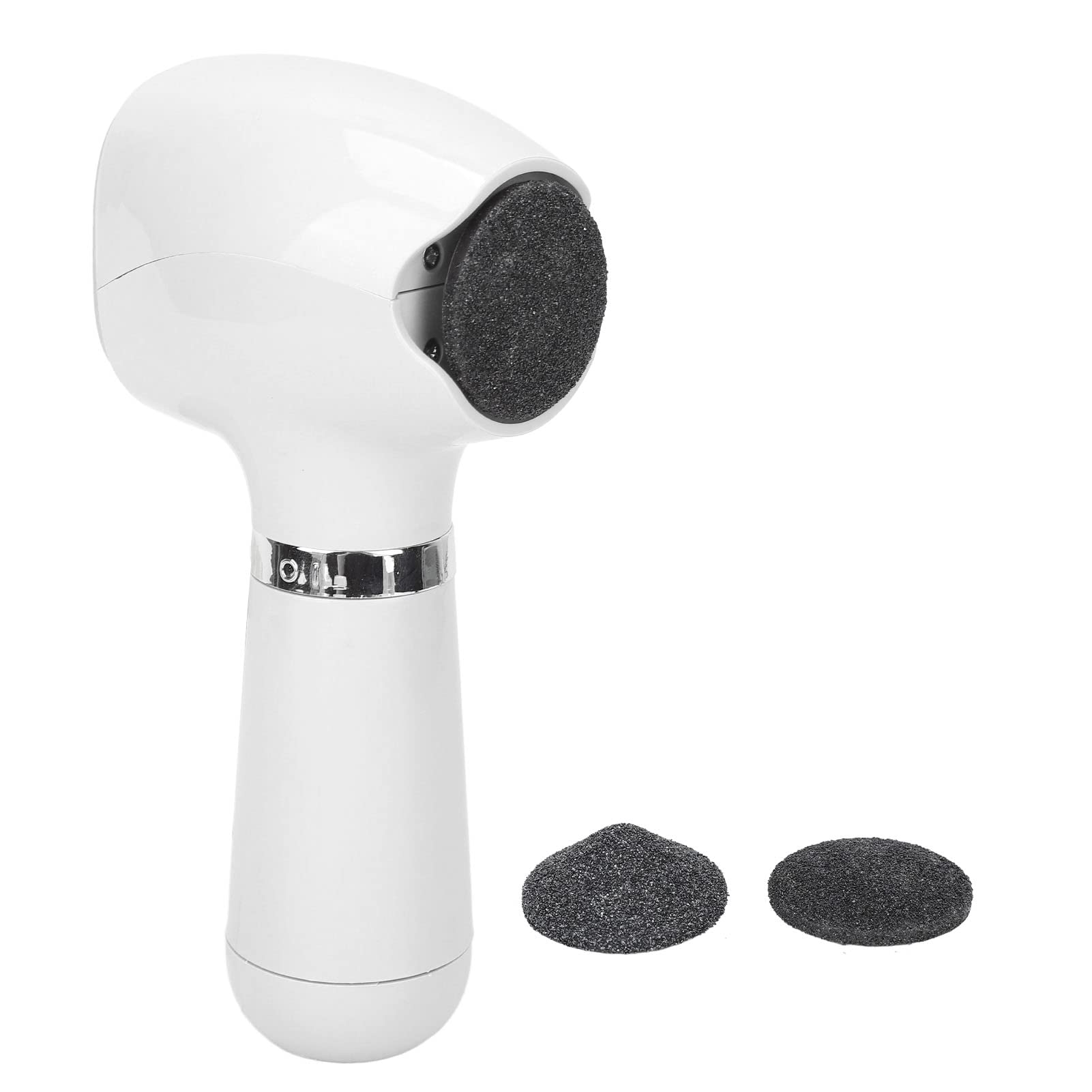 Electric Callus Remover for Feet - Double Ring Pedicure Tool with Exfoliating Function, Rechargeable & Waterproof - Perfect for Home Pedicure & Dead Skin Removal (Cream) | Ideal for At-Home Foot Care, Salon Professionals & Travel Use