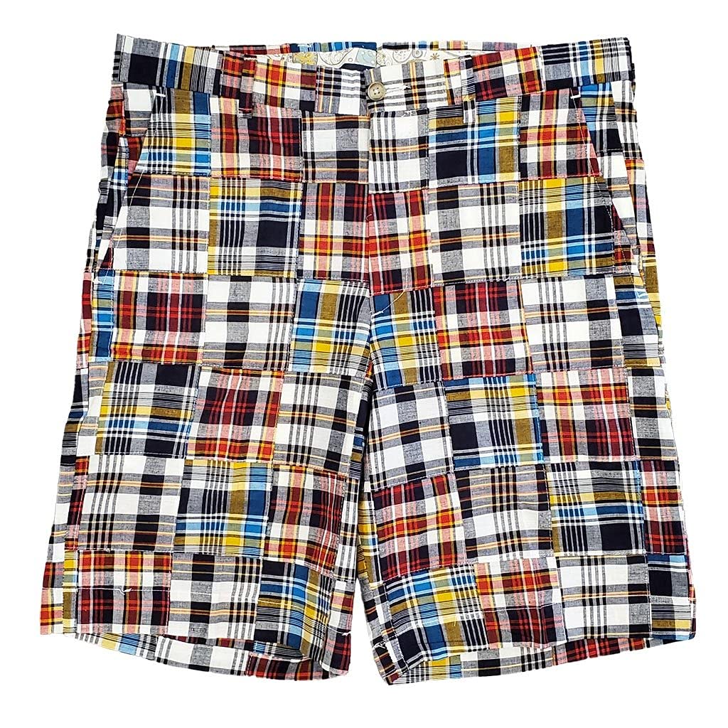 Country Club Prep The Vineyard Madras Shorts for Men - Classic Plaid Summer Casual Shorts | Perfect for Golf, Beach, and Outdoor Activities