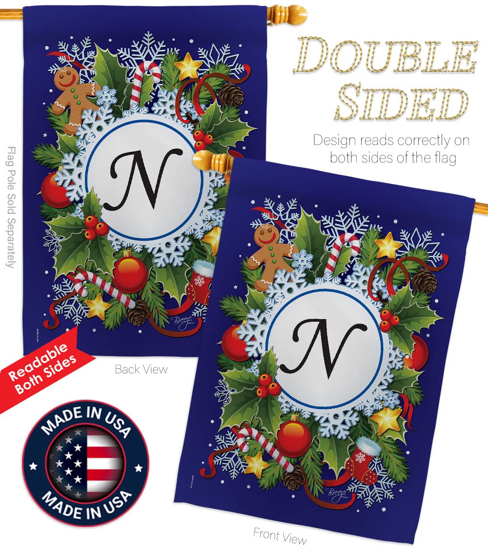 Breeze Decor Winter Wonderland House Flag Set 28x40