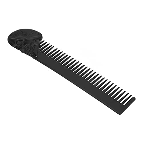 Stylish Black Mustache & Beard Comb - Portable Grooming Tool for Men, Travel & Home Use | Perfect for Daily Styling & Grooming