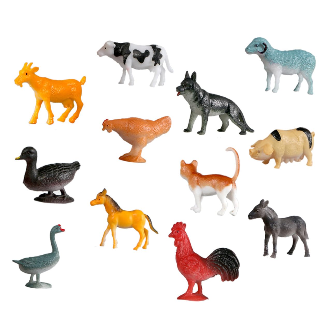 24-Piece Farm Animal Toy Set - Realistic PVC Animal Figures for Kids, Toddlers & Children - Educational Playset for Farm-Themed Pretend Play & Learning Activities