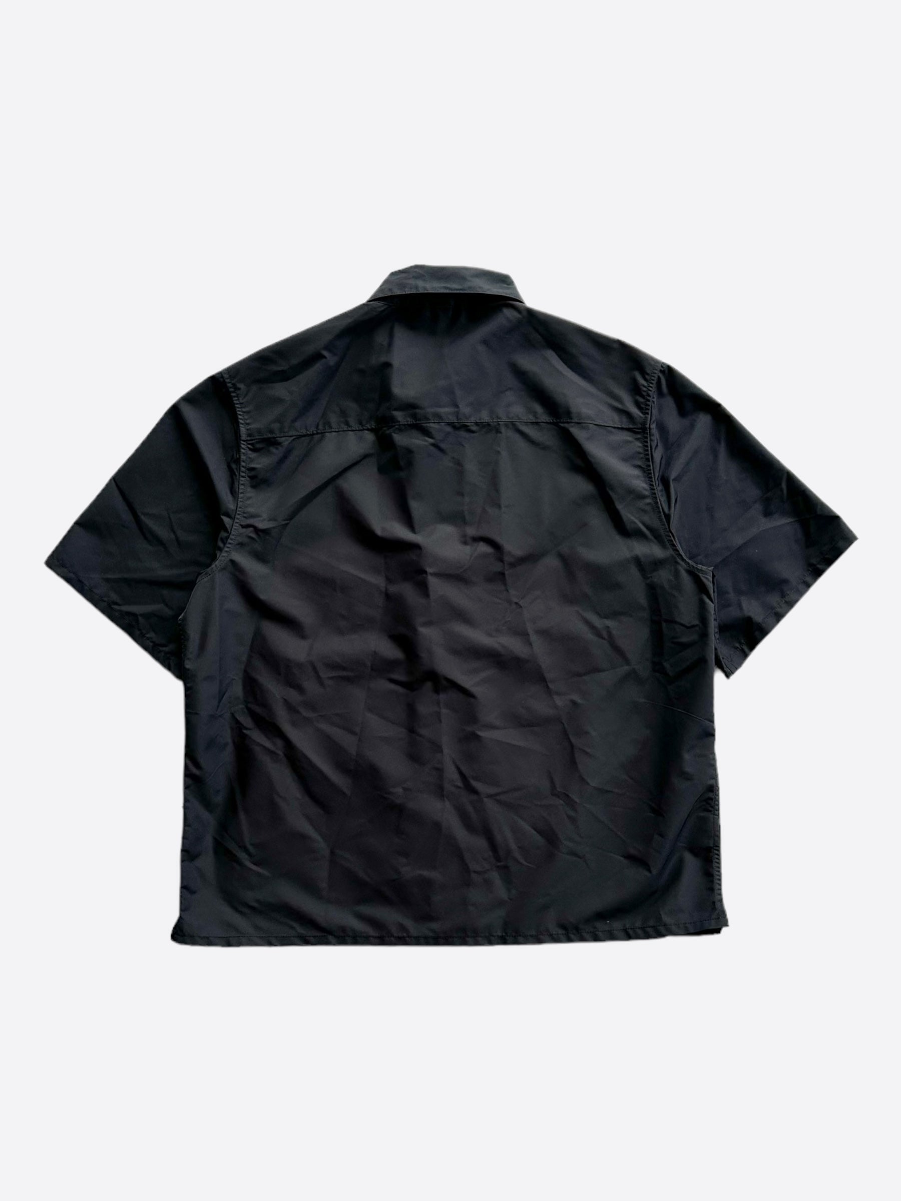 Chrome Hearts Black Nylon Leather Zip Up Shirt for Men - Stylish Streetwear Jacket for Casual Outfits & Night Out