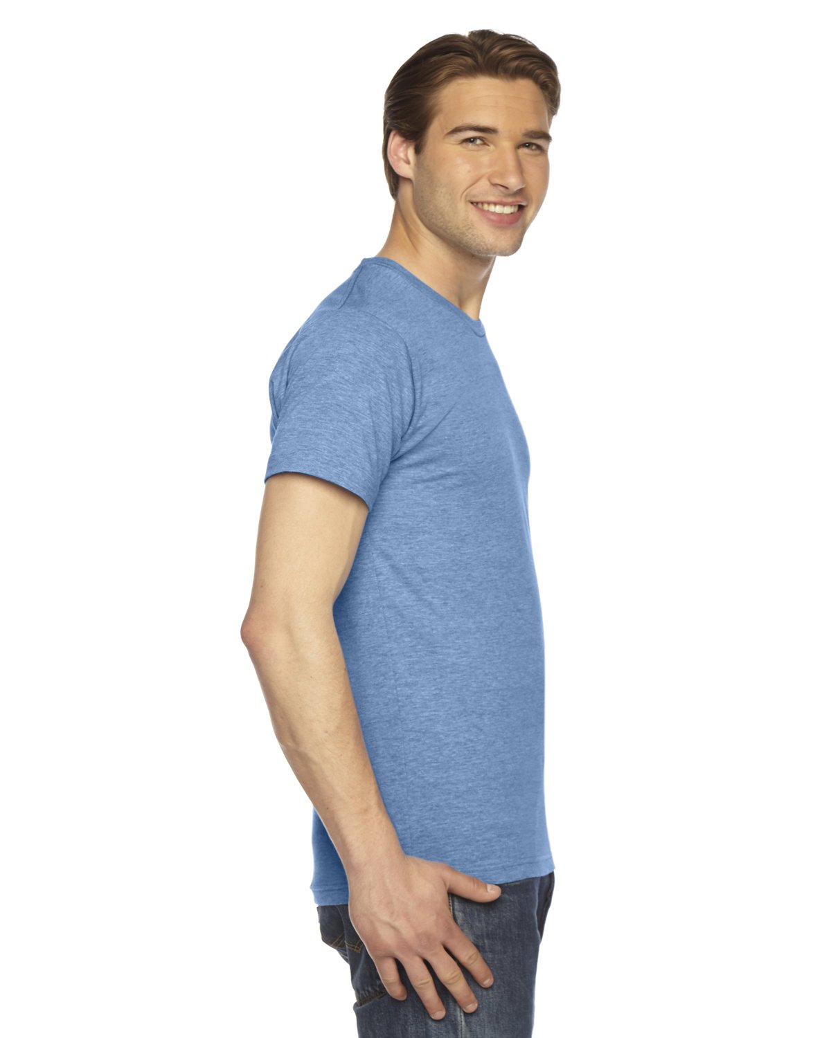American Apparel Men's Tri-Blend Short Sleeve Track Shirt - Soft Cotton Blend Tee for Casual Wear, Gym & Running | Comfortable Athletic Shirt for Men