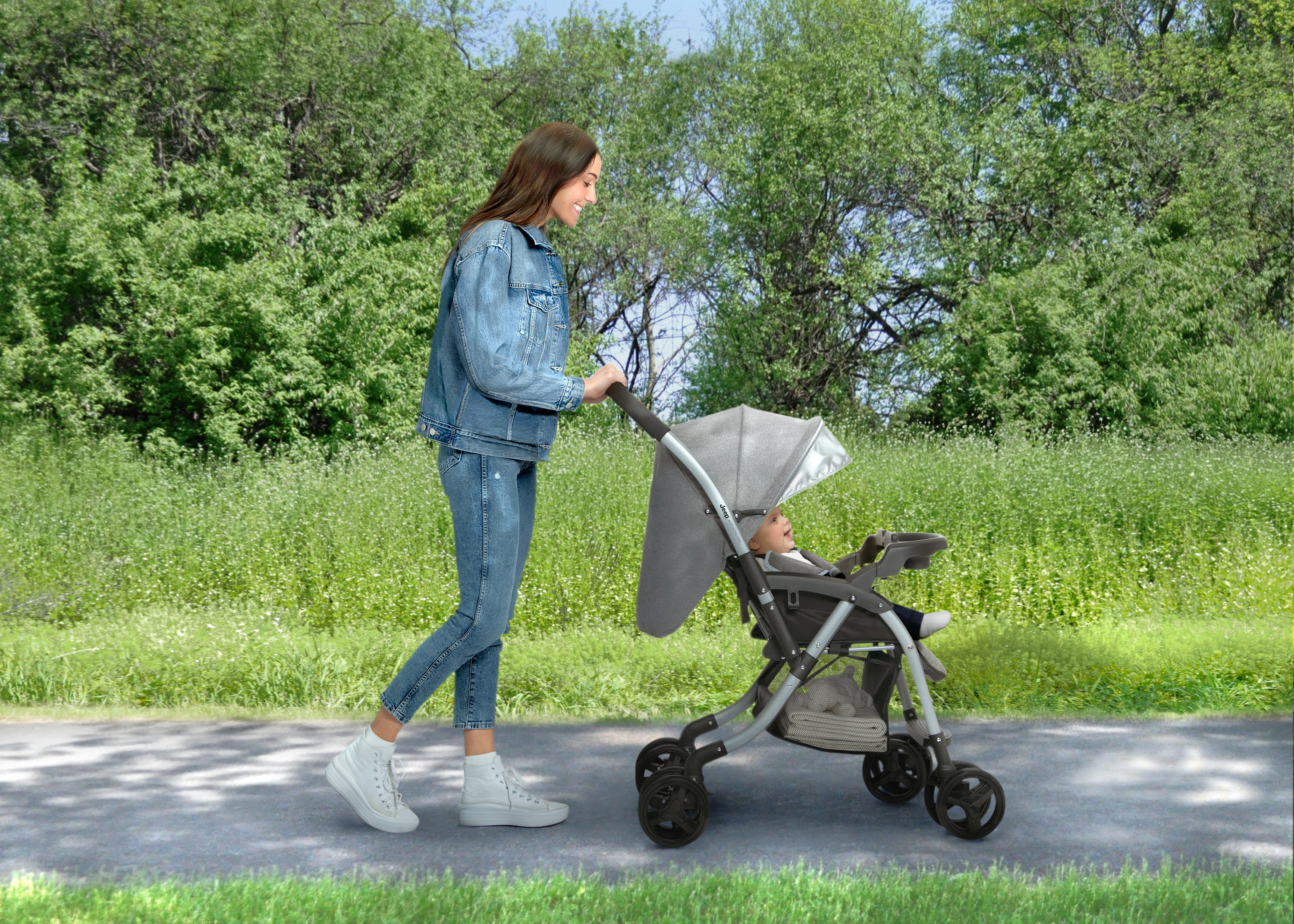 Reversible Handle Stroller - Lightweight & Adjustable Baby Stroller for Newborns to Toddlers - Perfect for Travel, Shopping, and Daily Walks