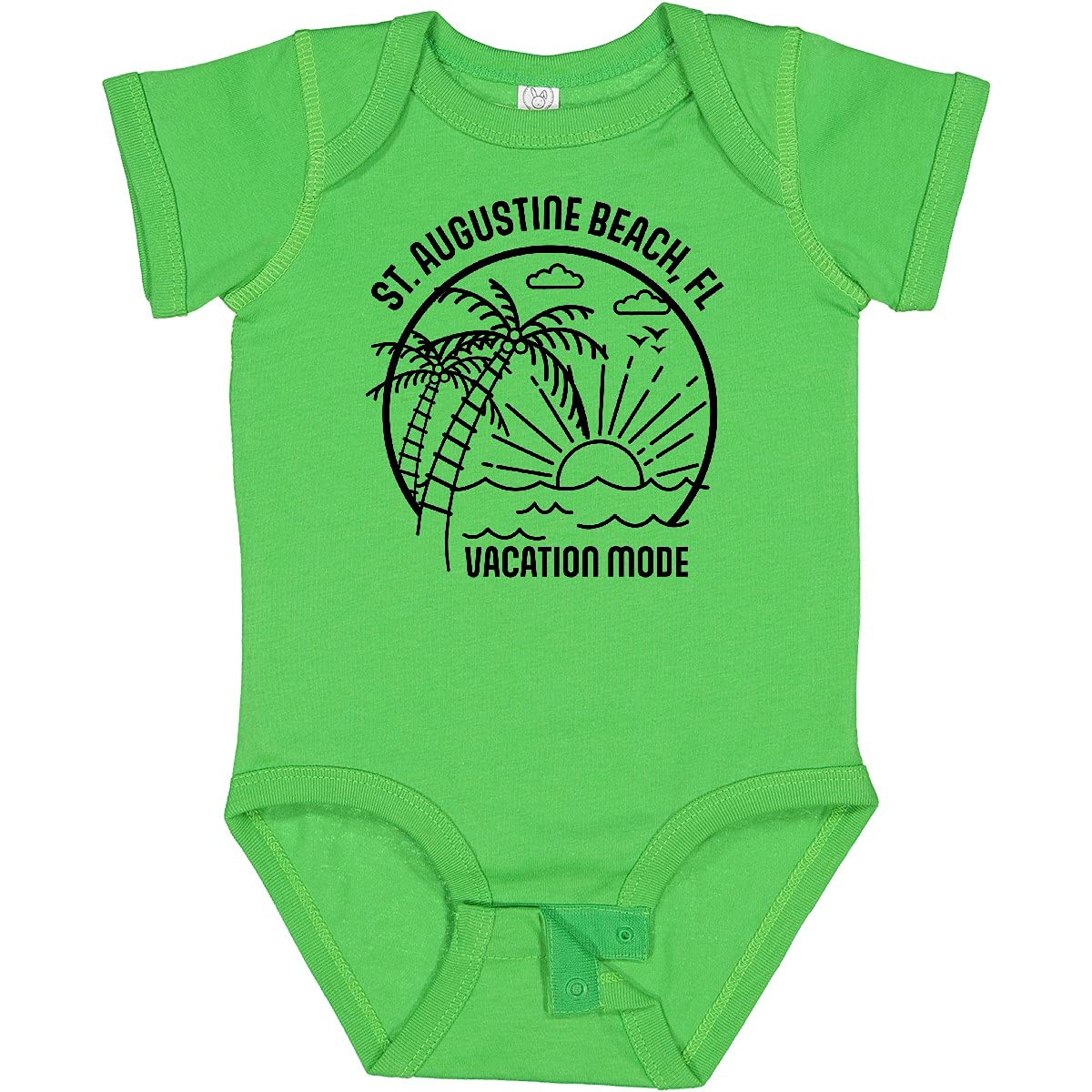 Inktastic Summer Vacation Mode St. Augustine Beach Florida Baby Bodysuit - Cute Florida Souvenir Outfit for Infants & Toddlers - Perfect for Beach Trips, Family Photos & Vacation Memories