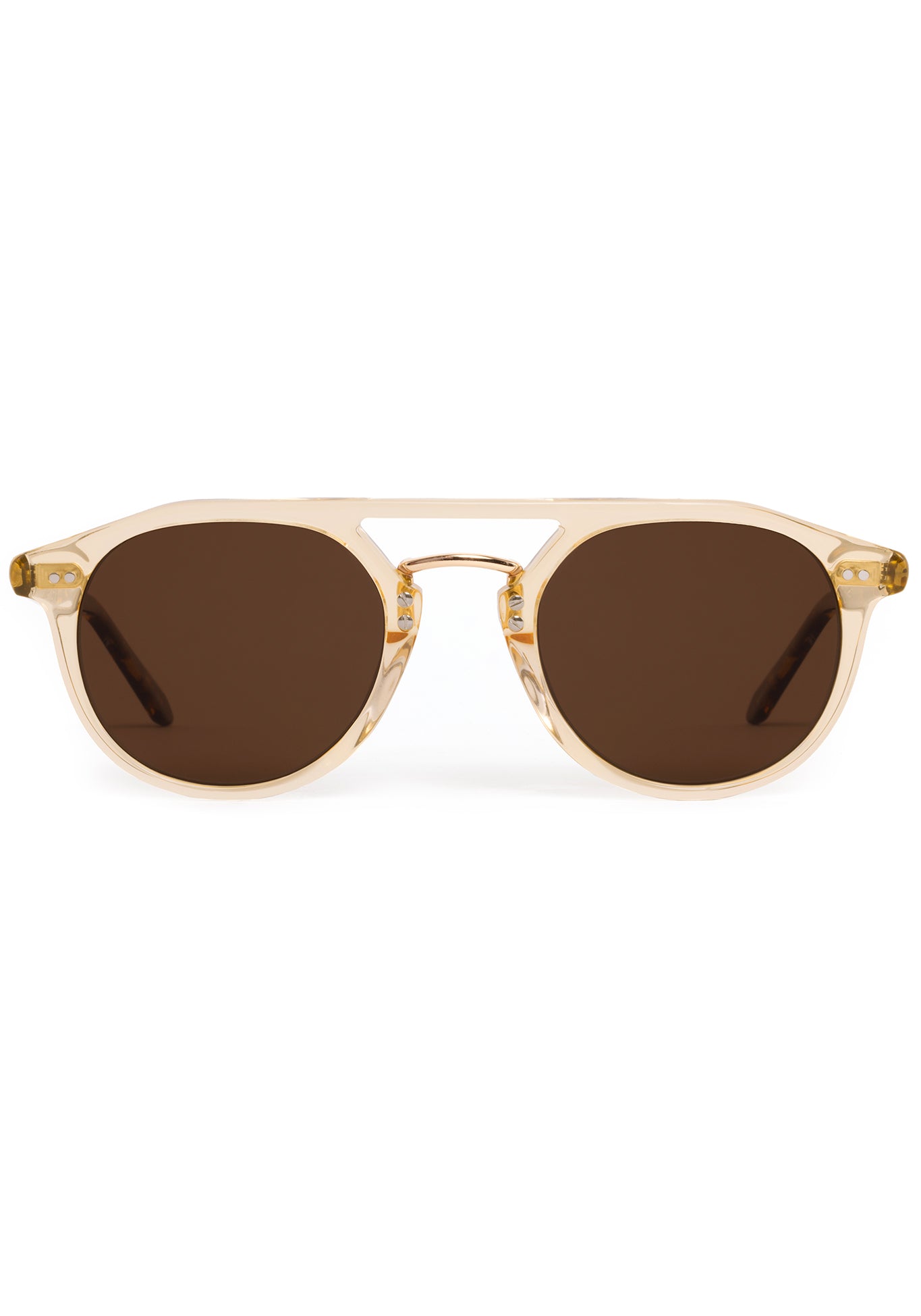 MARKLE 18K Gold Polarized Sunglasses - Champagne Tortoise Frame - UV Protection for Driving, Beach & Outdoor Activities