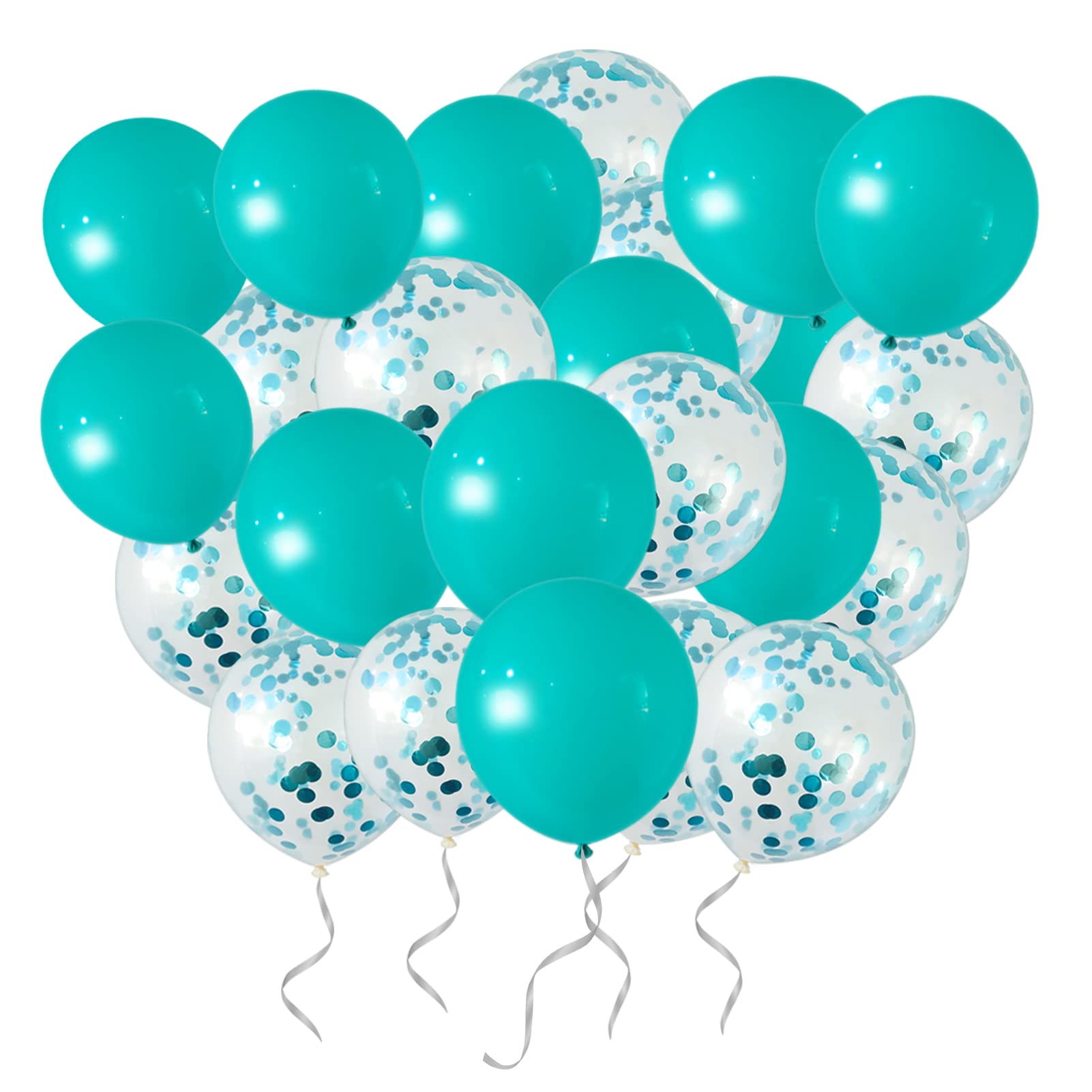 30PCS Teal Turquoise Balloons & Confetti Balloons for Party Decorations - Birthday, Wedding, Engagement, Graduation Supplies | Perfect for Baby Showers, Bridal Showers & Themed Parties