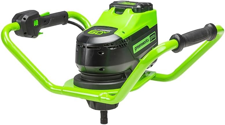Greenworks Pro 60V Brushless Earth Auger - Powerful Post Hole Digger for Fencing, Gardening, Landscaping & Tree Planting | Compatible with Auger Bits (Battery & Charger Sold Separately) | Ideal for DIY Projects, Farm Work & Professional Landscaping