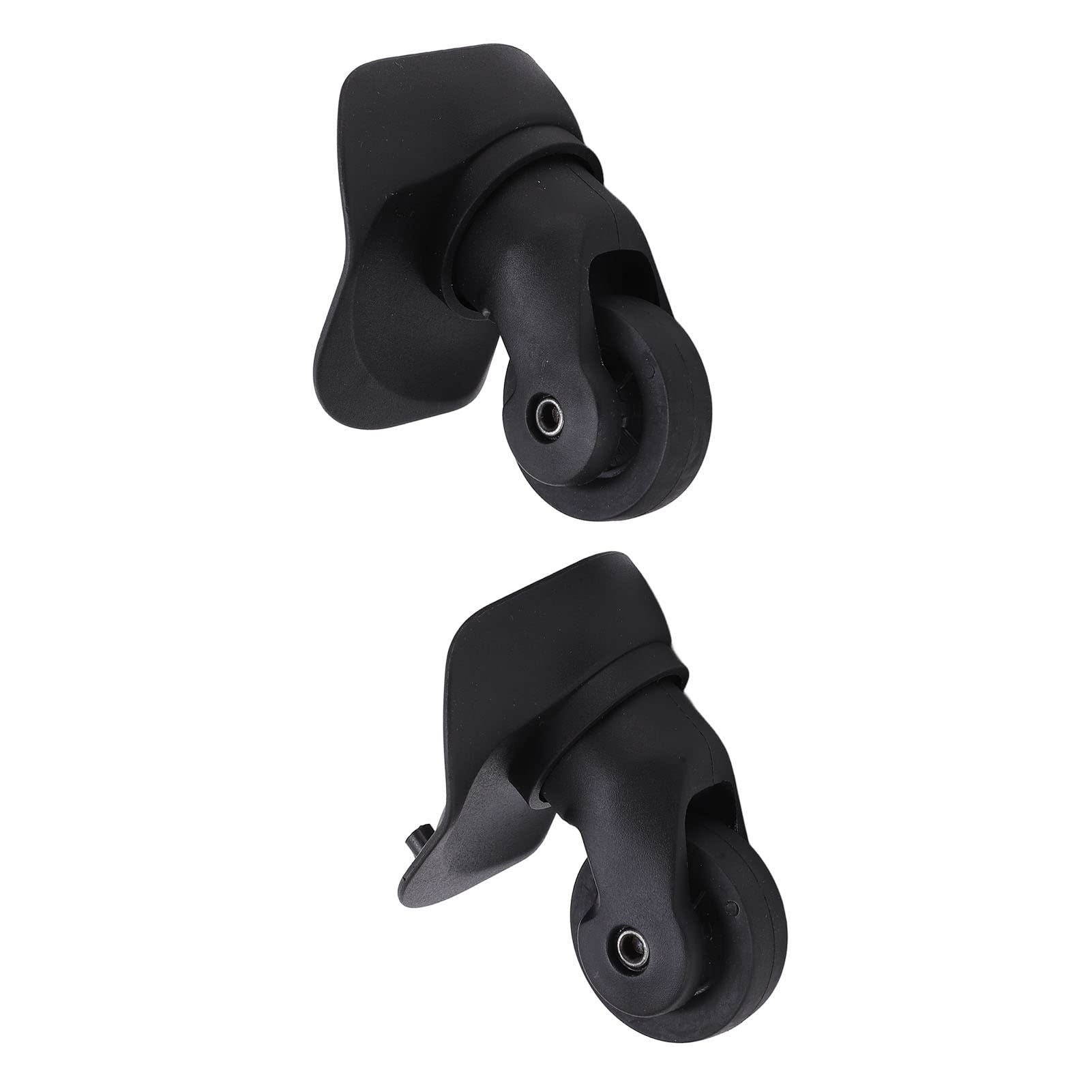 A23 Small Black Luggage Wheels - Silent & Smooth Swivel Casters - PP + PET Material - Easy Installation with Complete Screws Set (2-Pack) - Perfect for Suitcases, Travel Bags & Carry-Ons