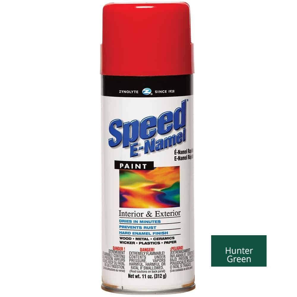 Aervoe Z469 Hunter Green Zynolyte Speed Enamel Spray Paint - Fast Drying, High Gloss Finish for Automotive, Metal, Wood & DIY Projects