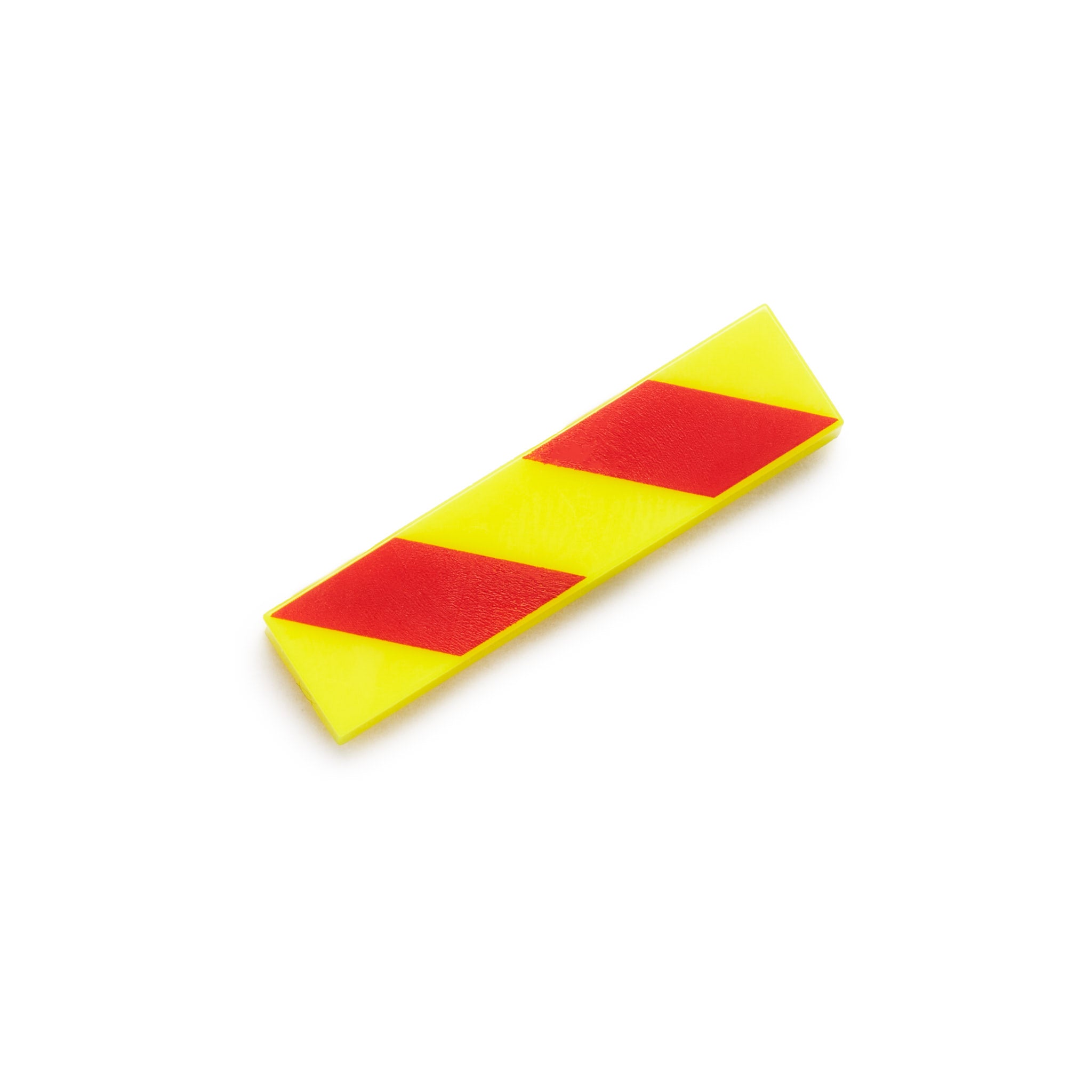 1x4 Barricade Tile - Vibrant Yellow/Red Safety Warning Floor Tiles for Construction Sites, Warehouses & Hazard Areas - Durable Anti-Slip Surface for Indoor/Outdoor Use