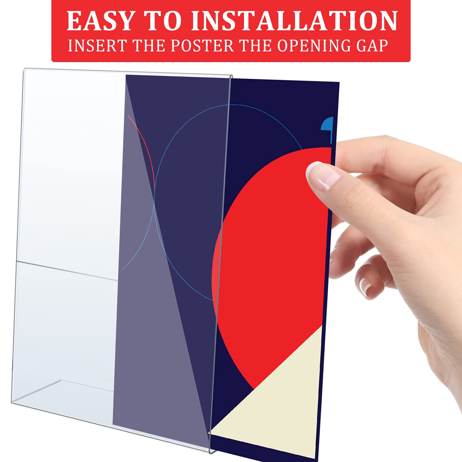20 Pack 4x6 Inch Clear Acrylic Tabletop Sign Holders - Slanted Menu & Flyer Display Stand for Restaurants, Hotels, Stores & Office Use - Perfect for Tabletop Menus, Promotions & Information Displays