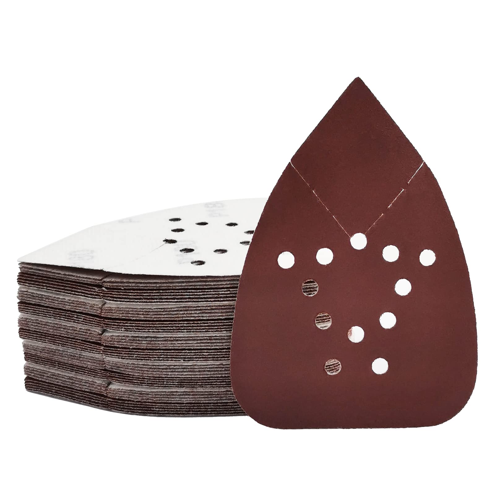 180 Grit Mouse Sander Sandpaper - 50PCS Hook & Loop Sanding Pads for Black+Decker & Other Palm Sanders | Triangle Sandpaper for Woodworking, Furniture Refinishing & DIY Projects