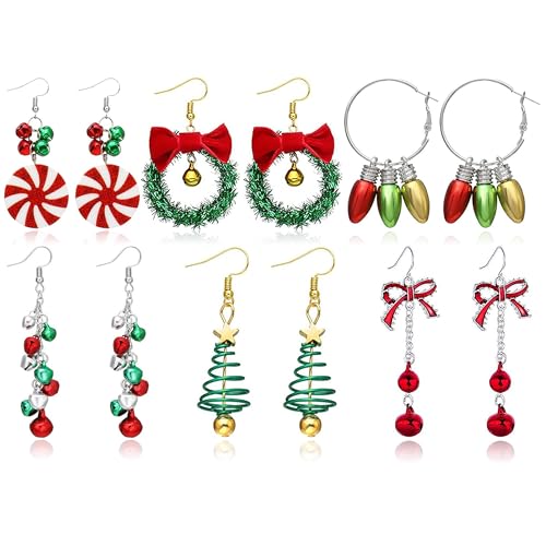 A2:6pairs Christmas Earrings