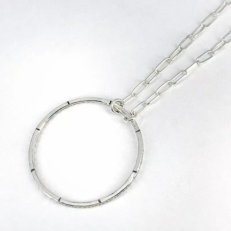 925 Sterling Silver Circle Necklace for Women - Minimalist Dainty Pendant Jewelry - Perfect for Everyday Wear, Gifts & Special Occasions
