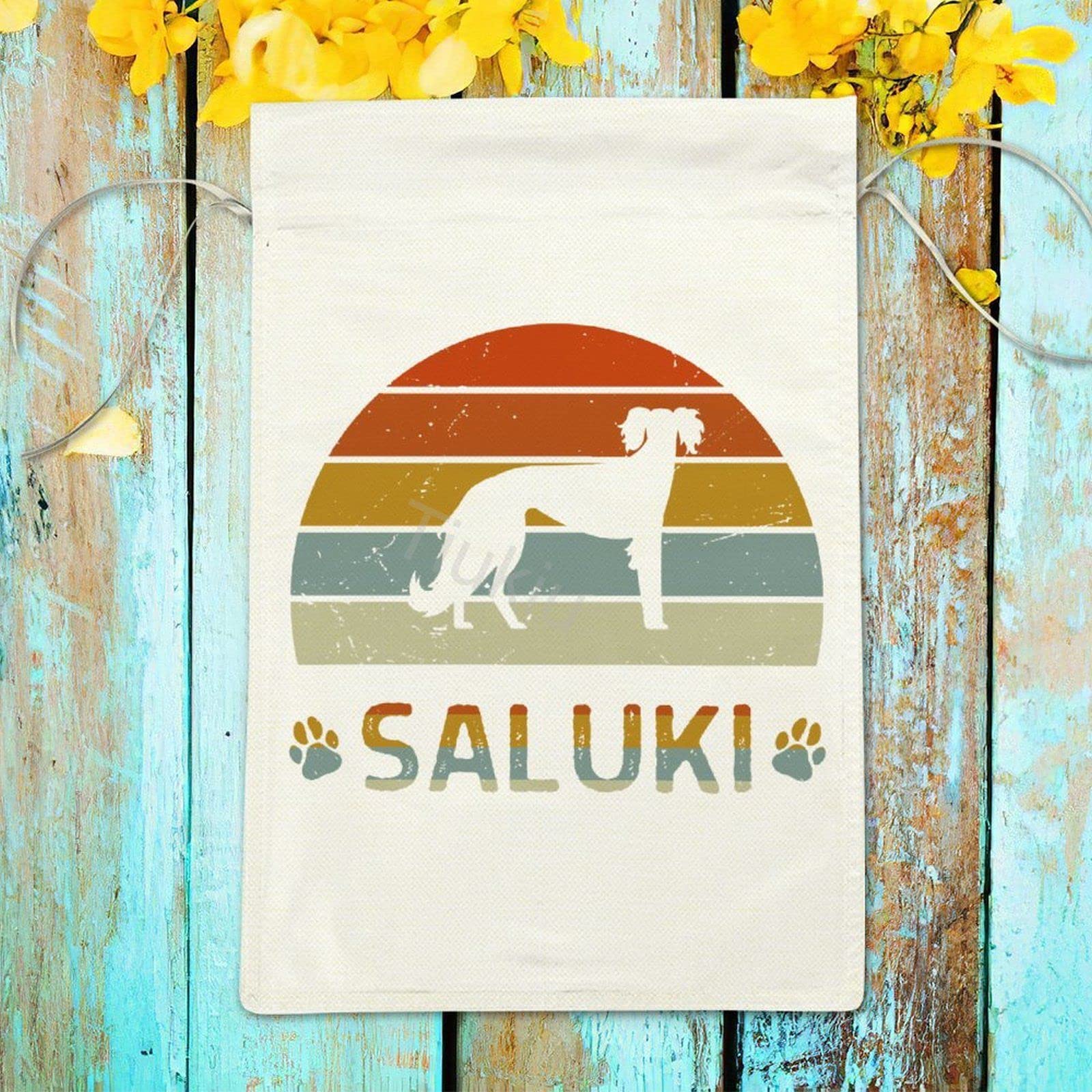Love My Saluki Double-Sided Garden Flag 12x18 Inches - Vertical Welcome Flag for Yard, Lawn & Home Decor | Spring Outdoor Farmhouse Decoration | Perfect for Front Porch, Garden & Seasonal Displays