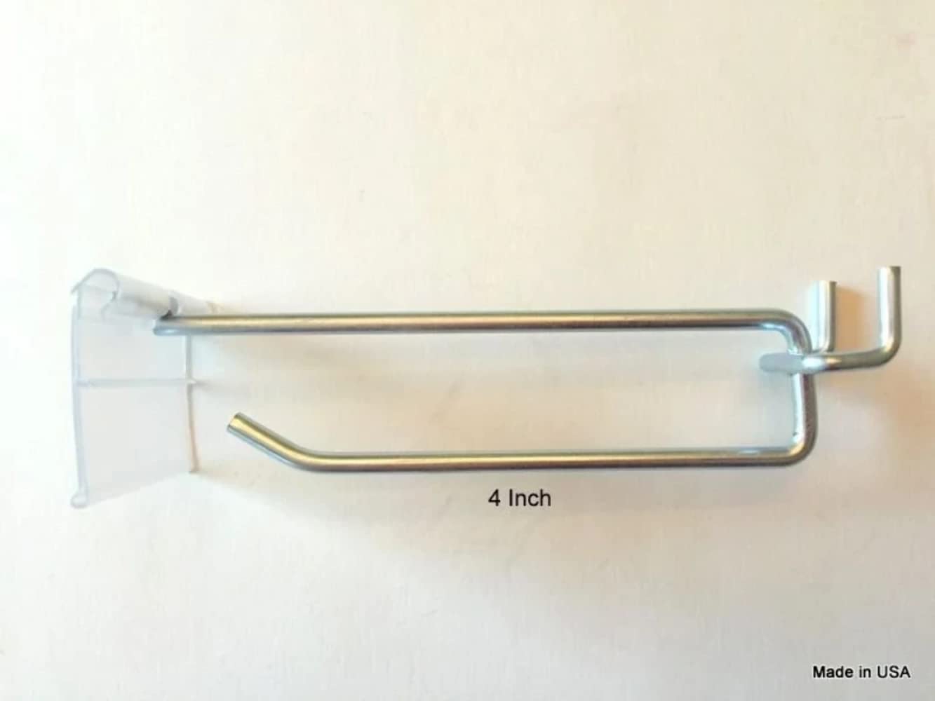 Trion 200-Pack 4 Inch Flip Scan Metal Peg Hooks with Label Holder - Fits 1/8
