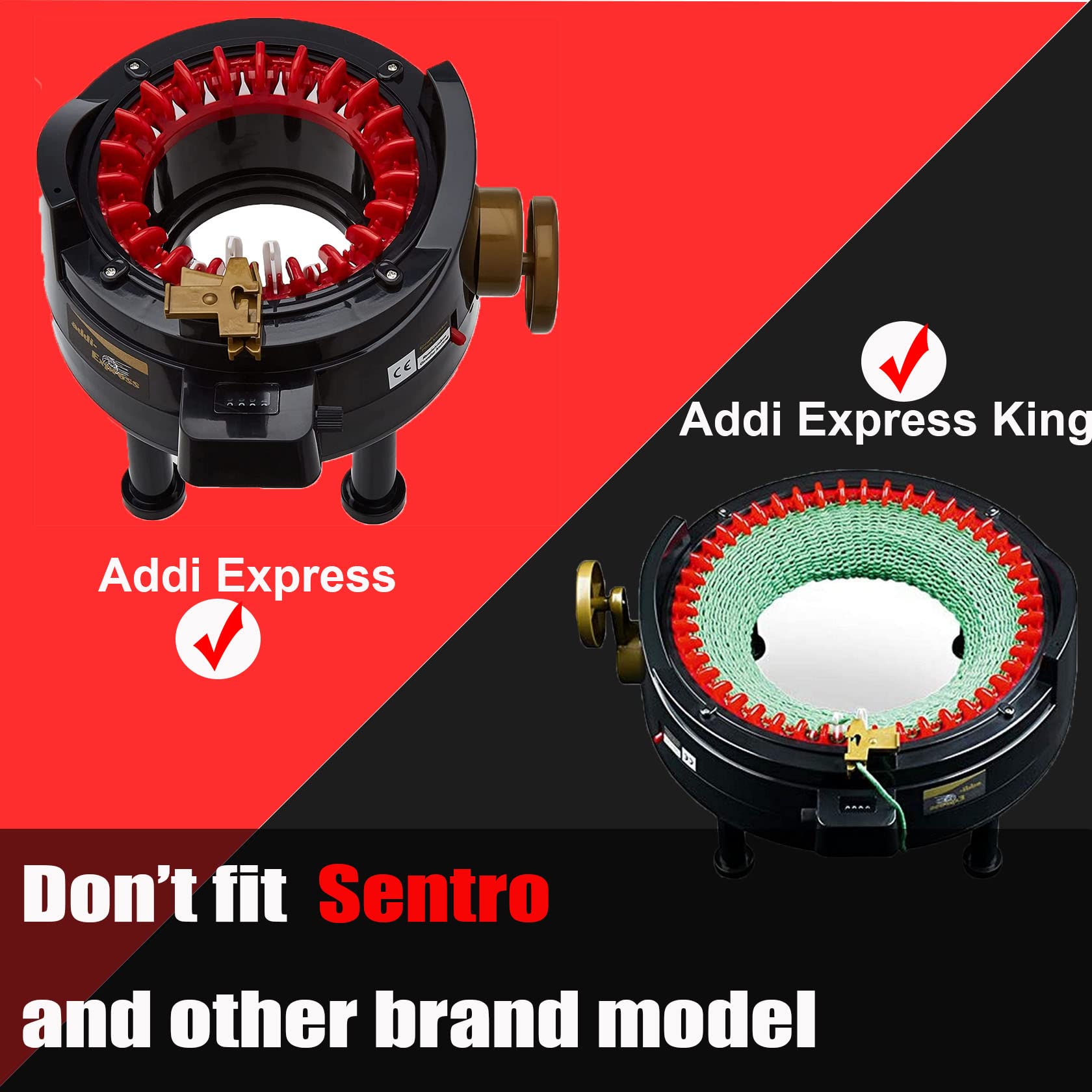 ADDI Express Knitting Machine Power Adapter - Hex Bit Screwdriver Attachment for Drill, Quick Knit Crank Handle Converter (Fits 22 & 46 Needle Models) - Perfect for Fast Knitting Projects, DIY Crafts & Home Use
