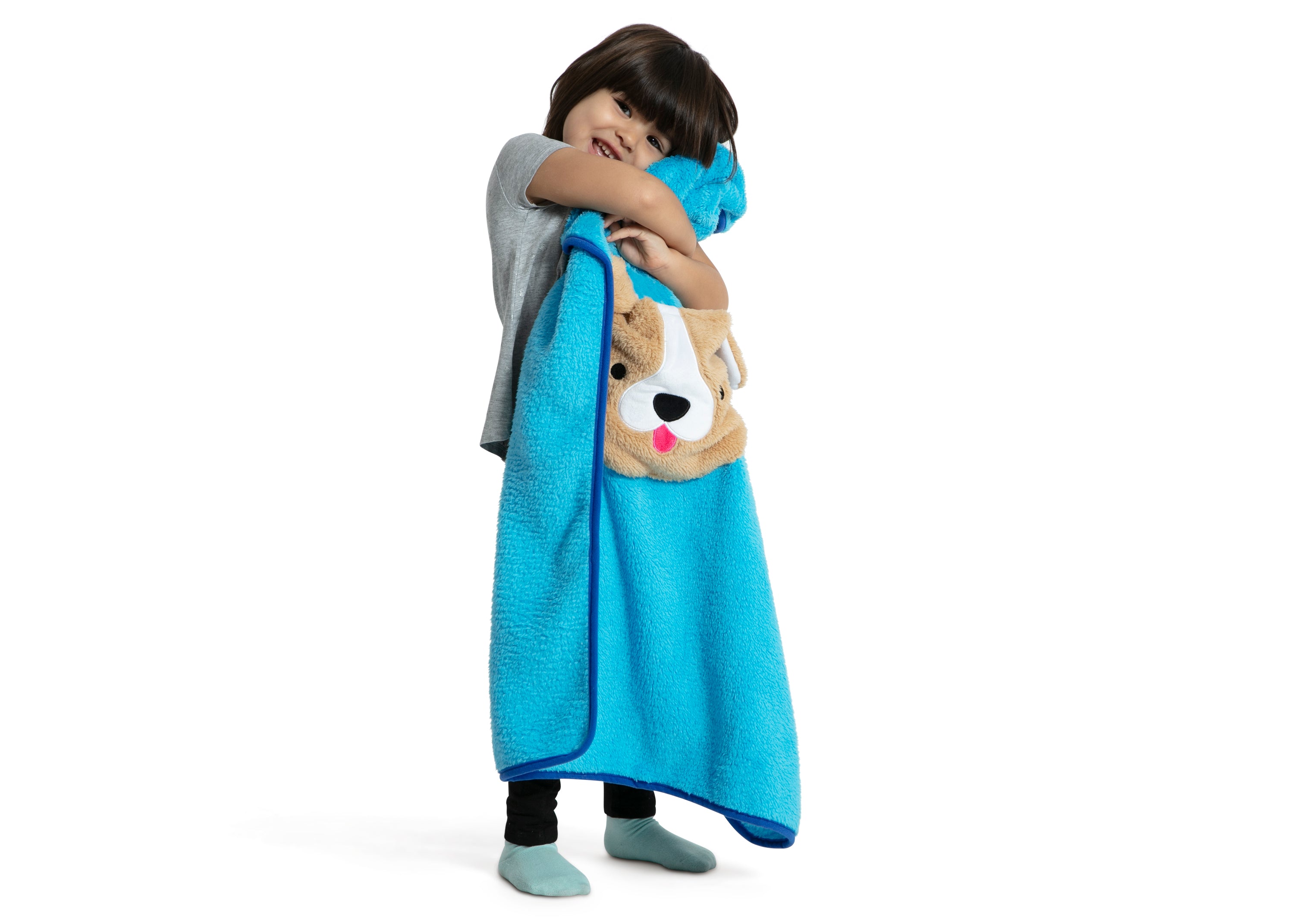 Cozy Sherpa Fleece Throw Blanket with Storage Pocket - Soft Warm Kids Blanket for Bedroom, Couch & Travel - Perfect for Nap Time, Movie Nights and Car Rides