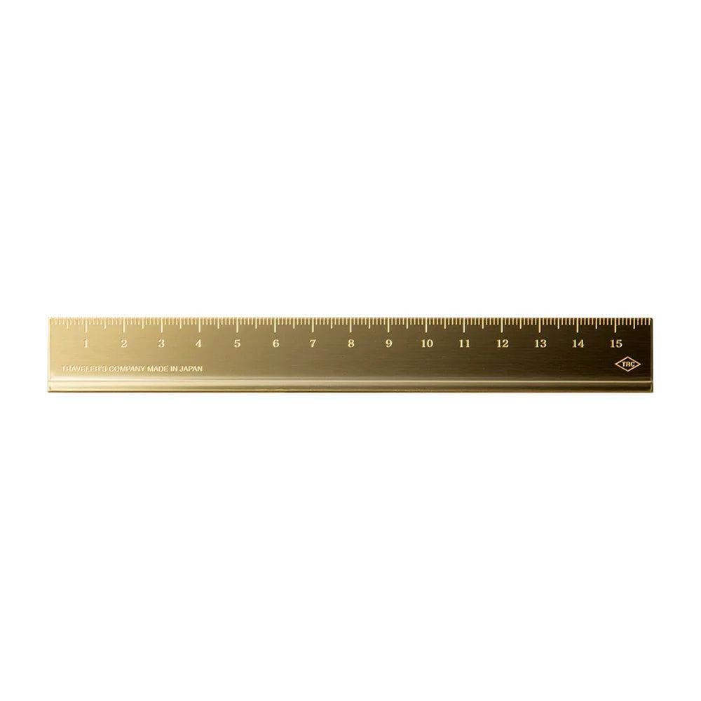 Premium Brass Travel Ruler with CM Measurements - Perfect for Architects, Engineers, and DIY Projects | Portable Measuring Tool for Travel, Office & Crafting