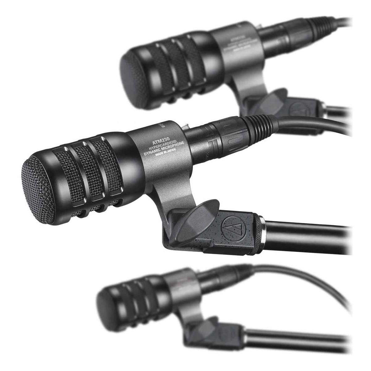 Audio Technica ATM230PK Dynamic Instrument Microphones - 3 Pack for Live Performances, Studio Recording & Podcasting