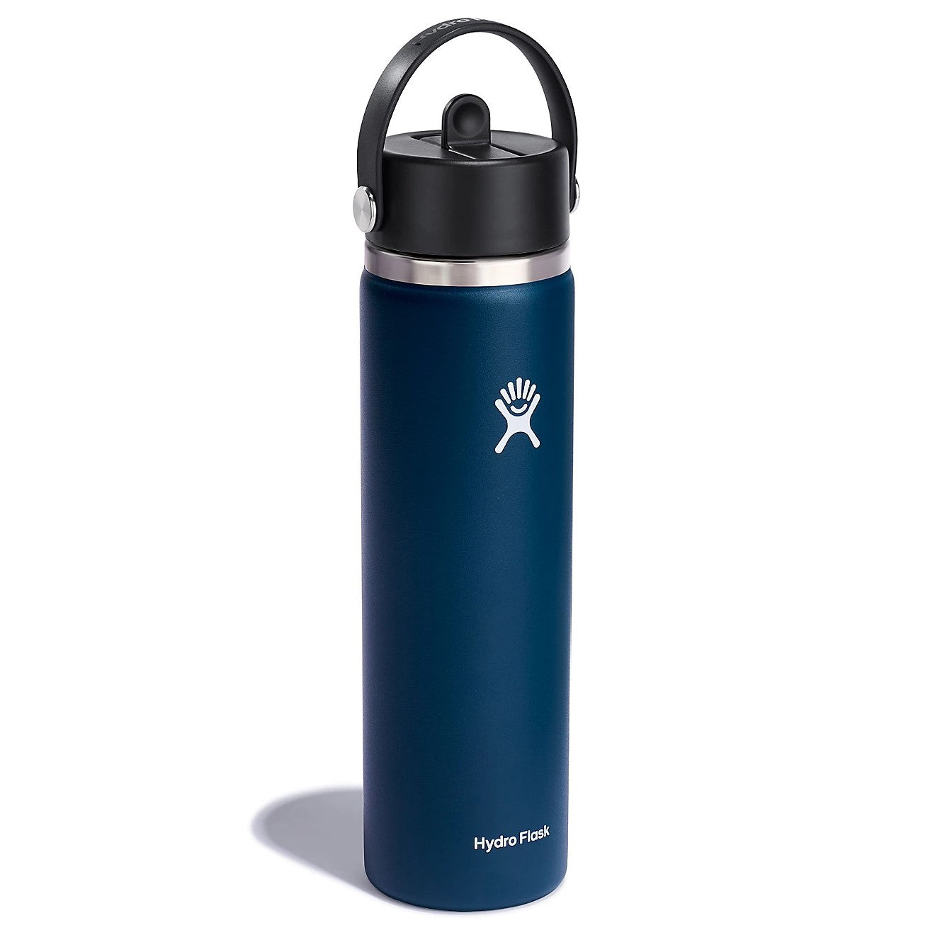 24 Oz Wide Flex Straw Tumbler with Lid - Insulated Stainless Steel Water Bottle for Hot & Cold Drinks - Leakproof Travel Mug for Gym, Office & Outdoor Activities