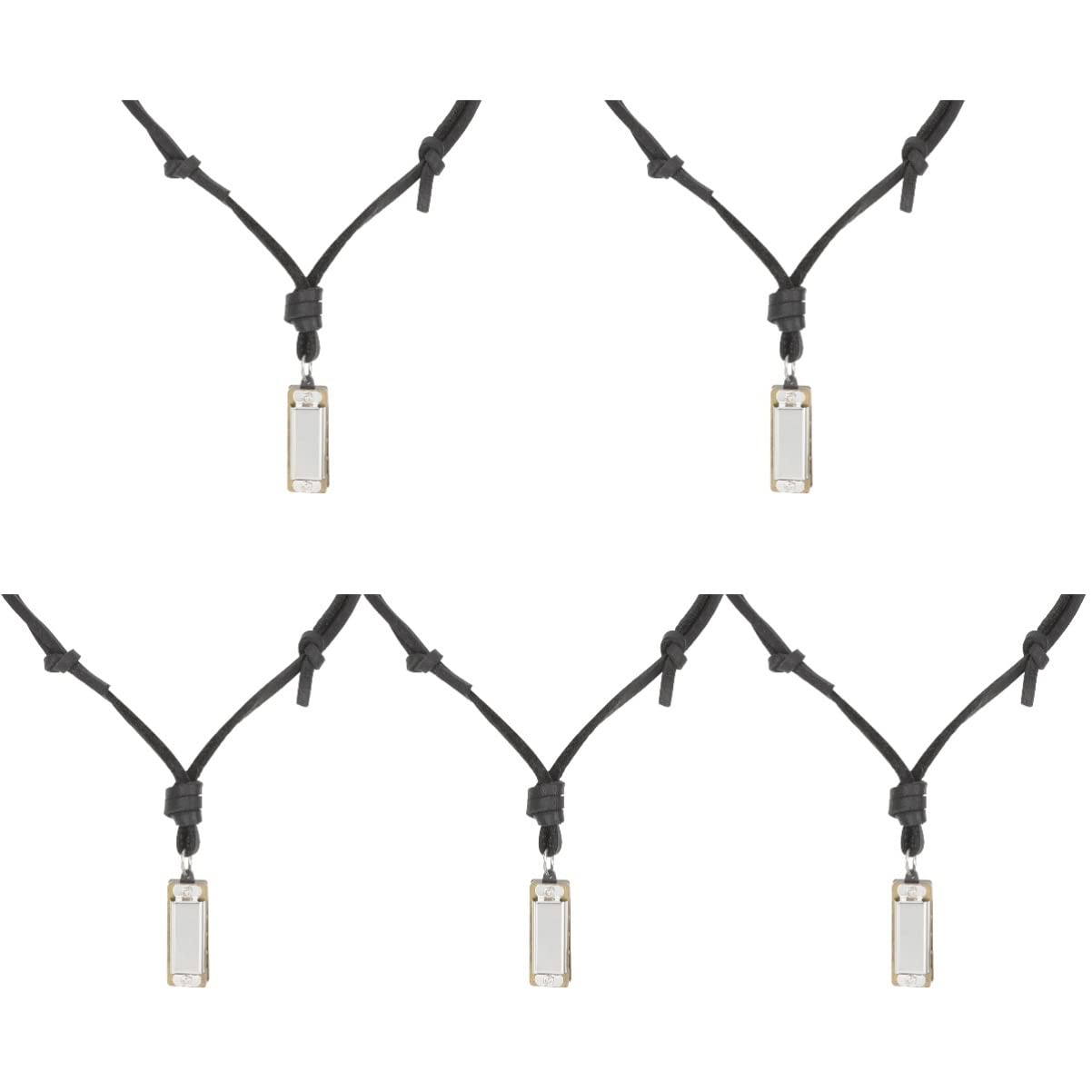 5 Pack MILISTEN Mini Harmonica Necklace - Small Musical Instrument Pendant for Girls | Perfect for Music Lovers, Gifts & Fashion Accessories
