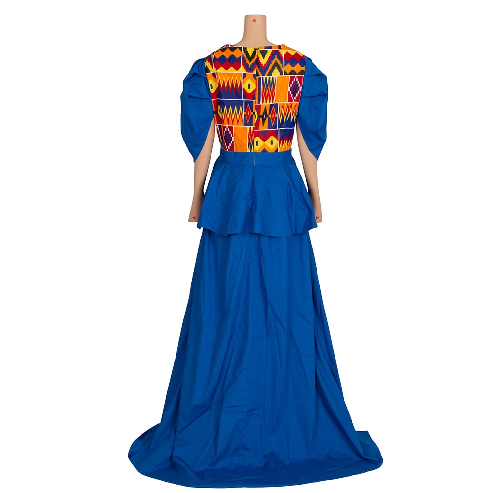 2 Pcs Women's Puff Sleeve Dashiki Top and Pant Set - African Print Party Outfit for Women - Perfect for Festivals, Weddings & Cultural Events
