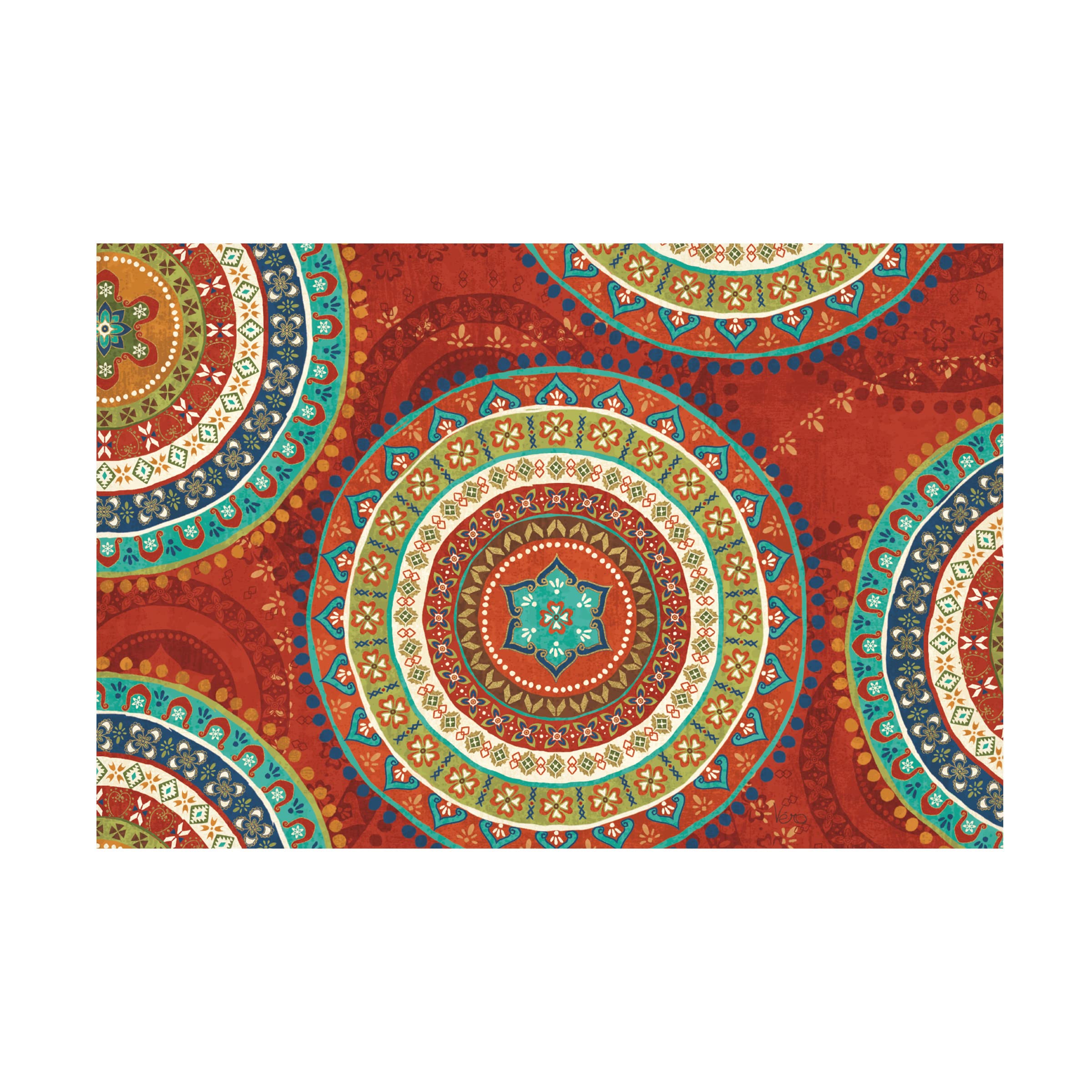 Mexican Fiesta VII Canvas Wall Art by Veronique Charron - Vibrant Mexican Culture Painting for Living Room, Bedroom & Office Decor